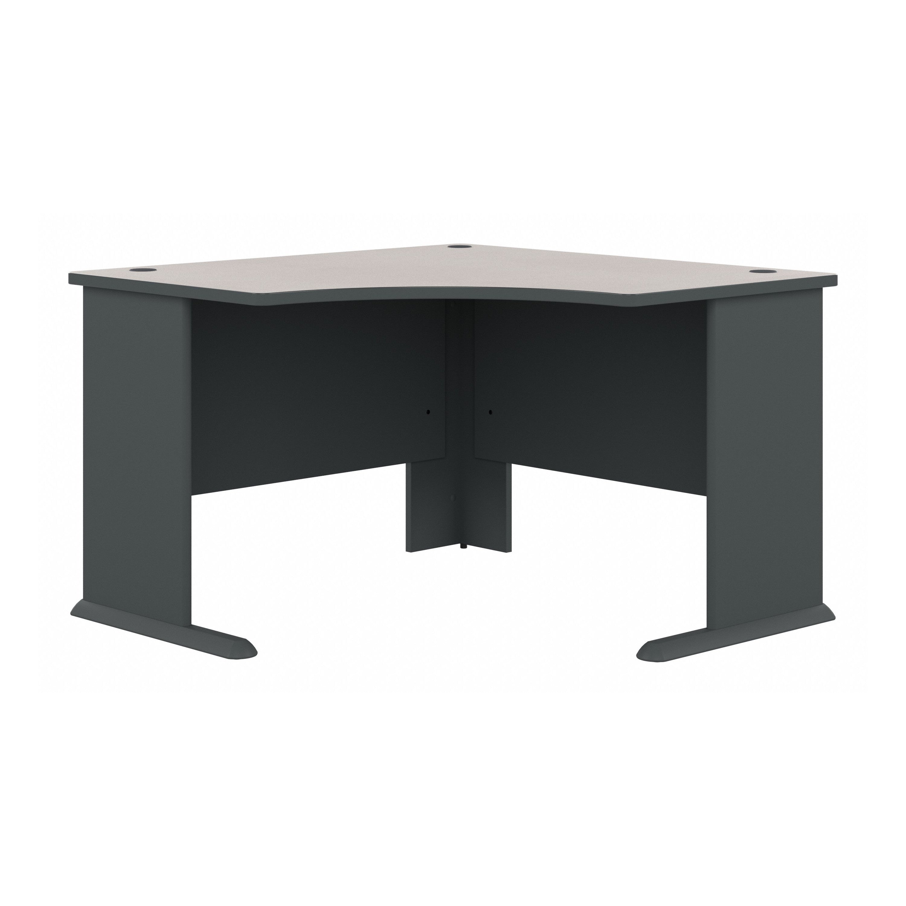 Bush Business Furniture Series A 48W Corner Desk in Slate and White Spectrum - 47.17" Width x 47.17" Depth x 29.66" Height