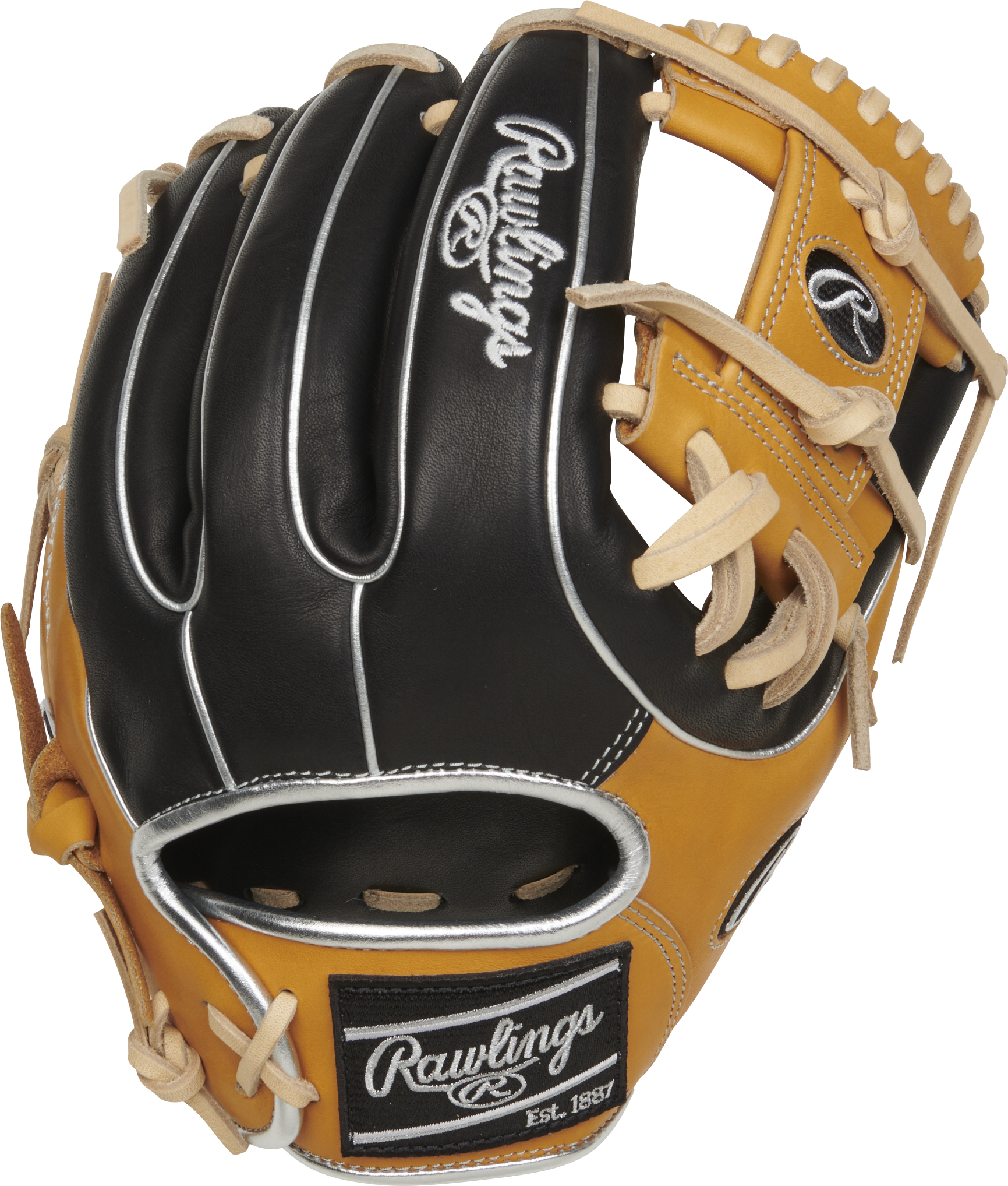 Rawlings Heart Of The Hide Series 11.5-Inch Baseball Glove - Right Hand Thrower - Black/Tan