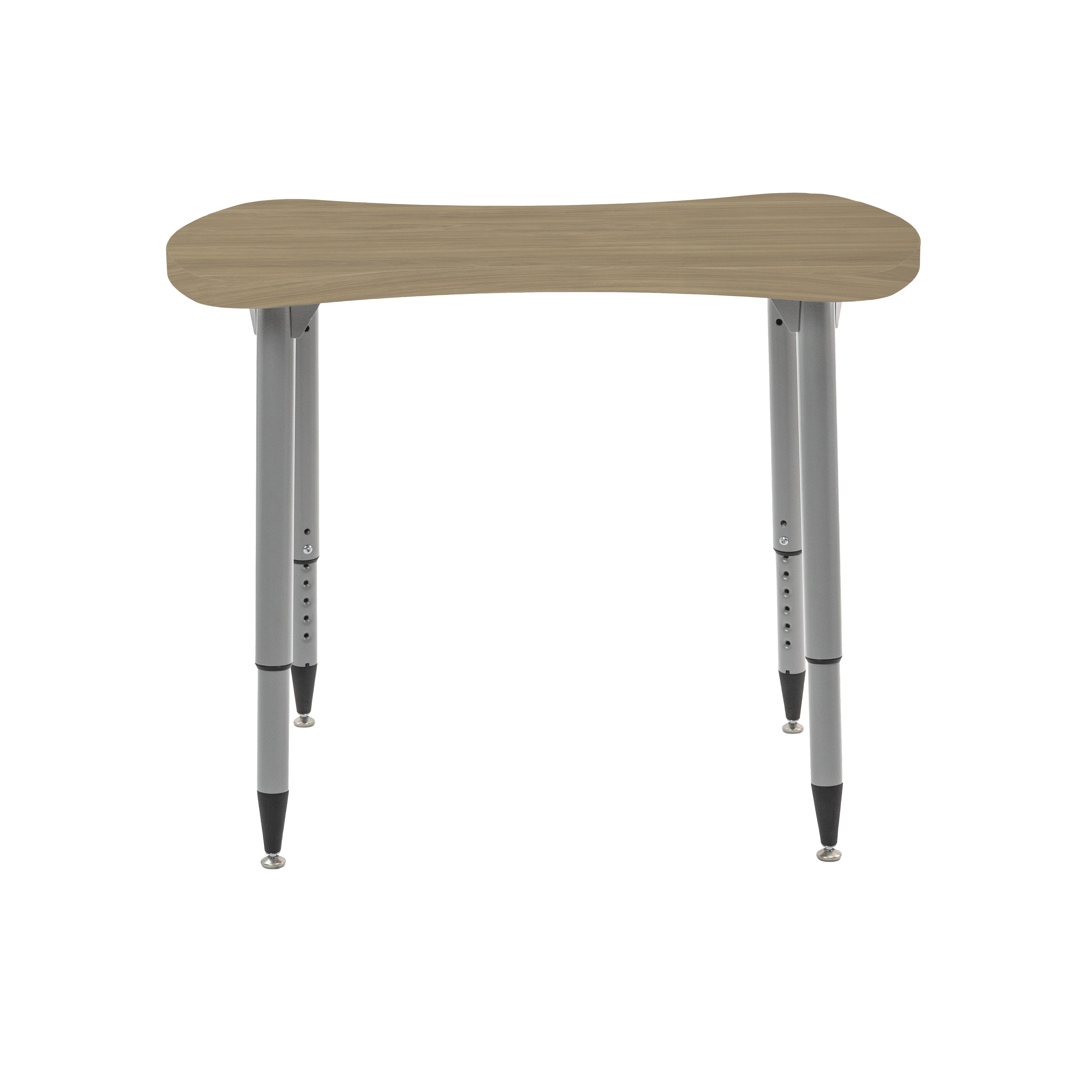 Adapte 25" x 37" Bowtie Woodgrain Activity Table with Adjustable Tapered Legs - Pasadena Oak/Silver