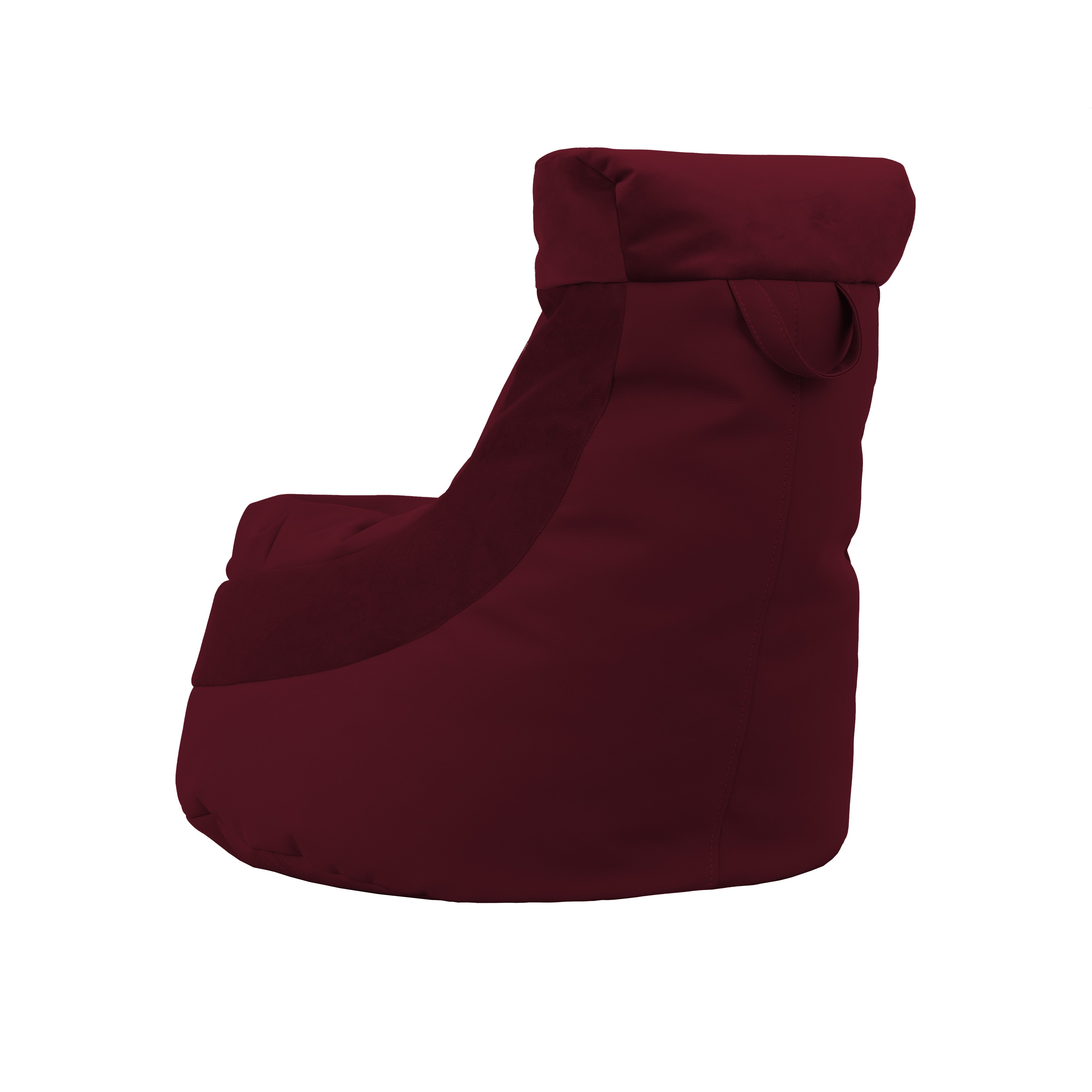 SoftScape Two-Textured Trendy Bean Bag, 2-Piece - Bordeaux