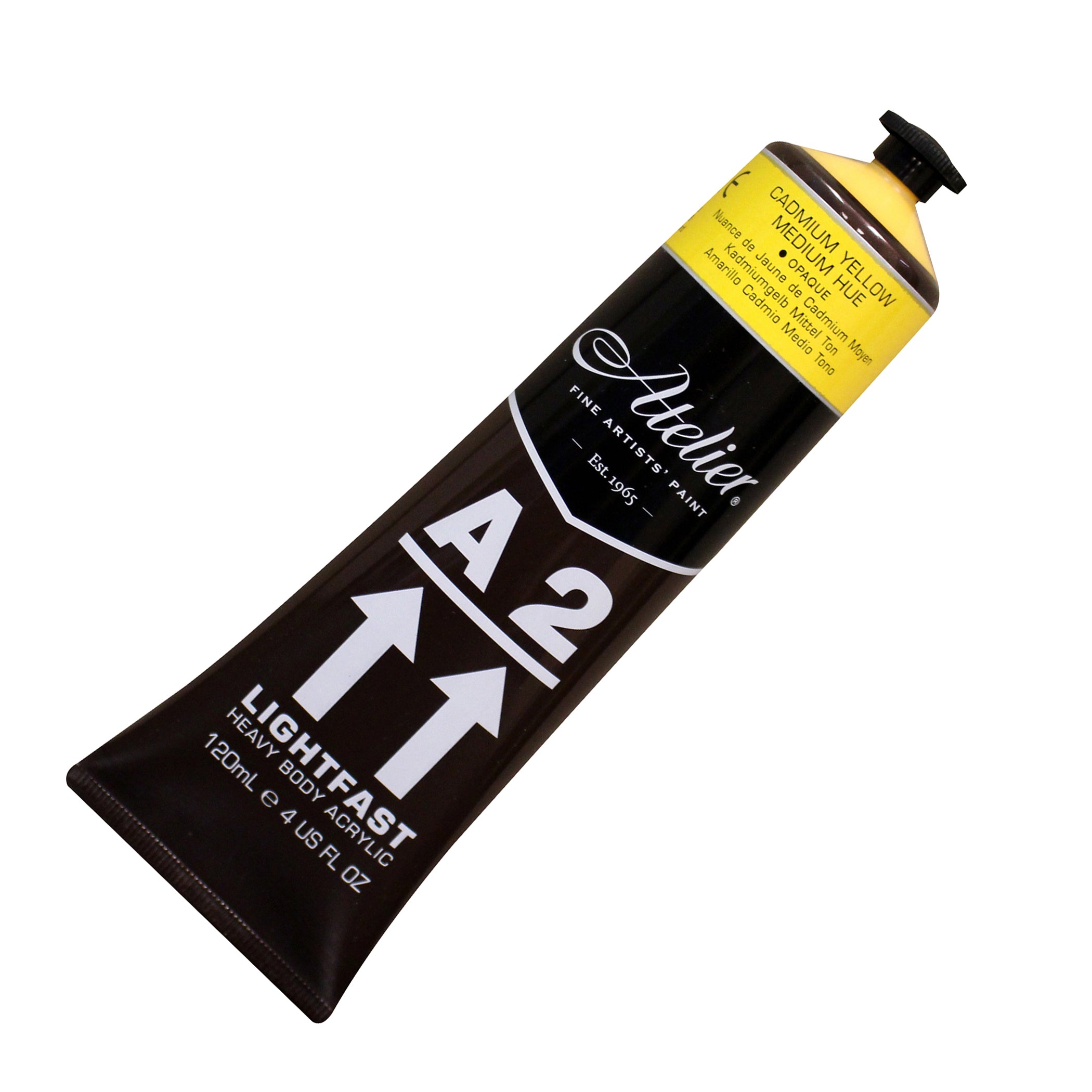 A2 Heavy Body Lightfast Artist Acrylic, 4 oz., Cadmium Yellow Medium Hue