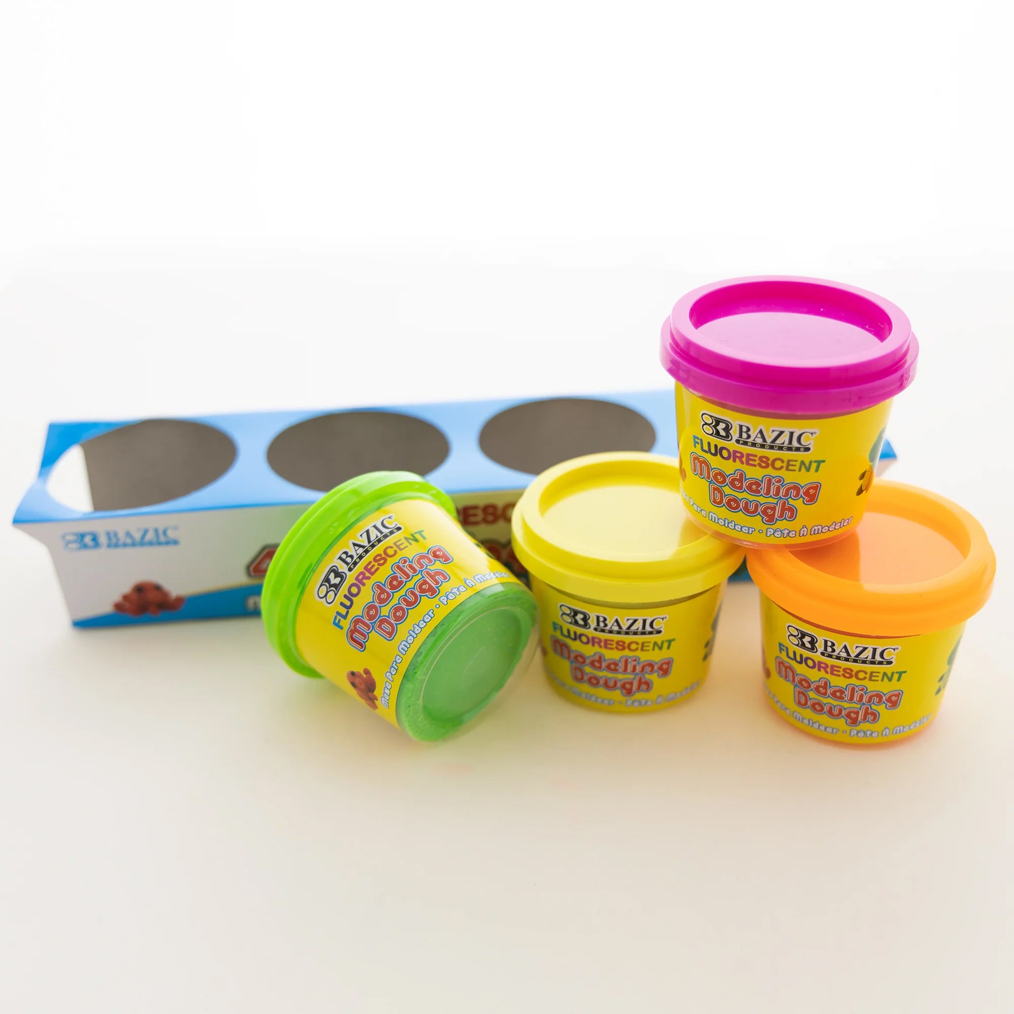 Fluorescent Color Modeling Dough, 4 oz, Pack of 4