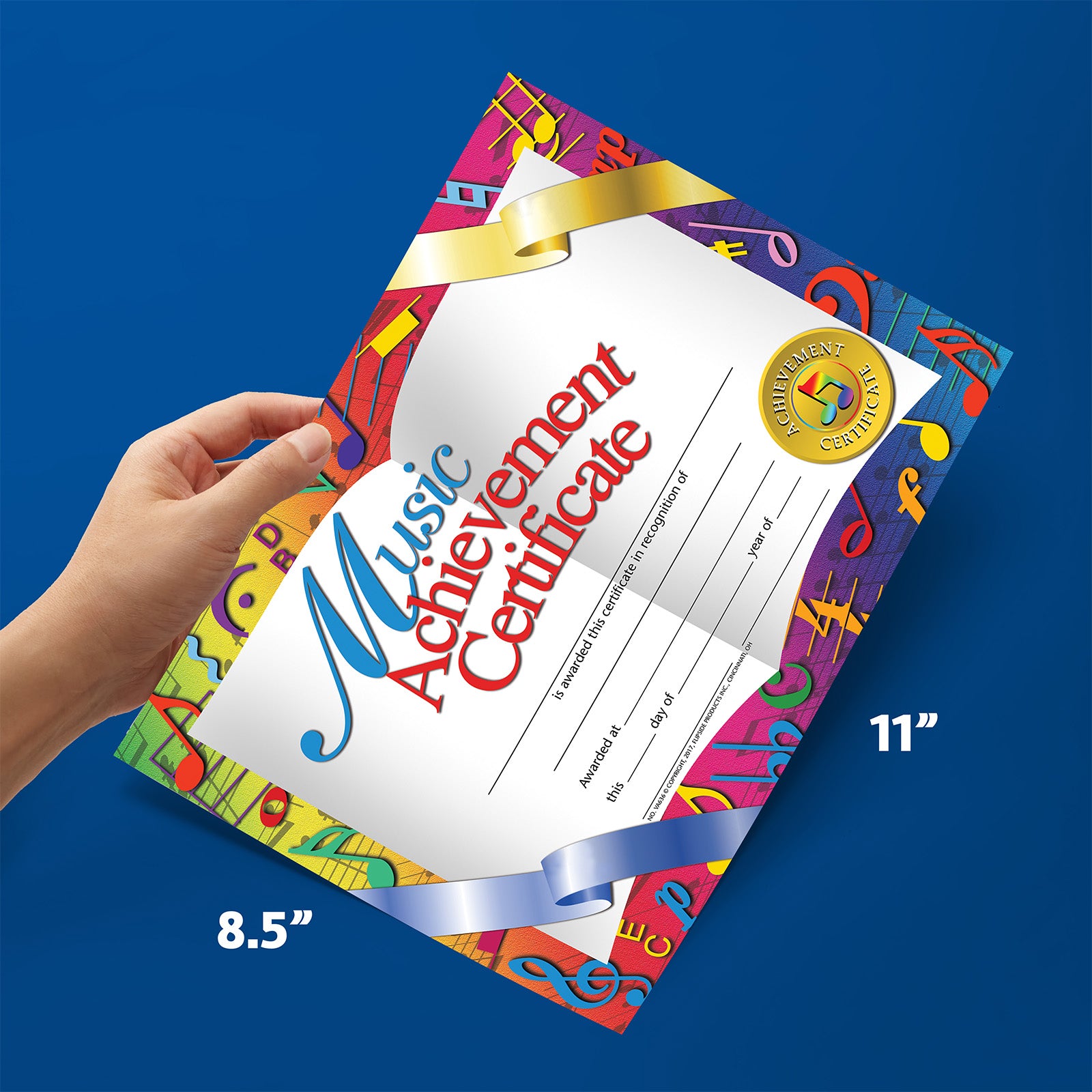 Music Achievement Certificate, 8.5" x 11", Pack of 30