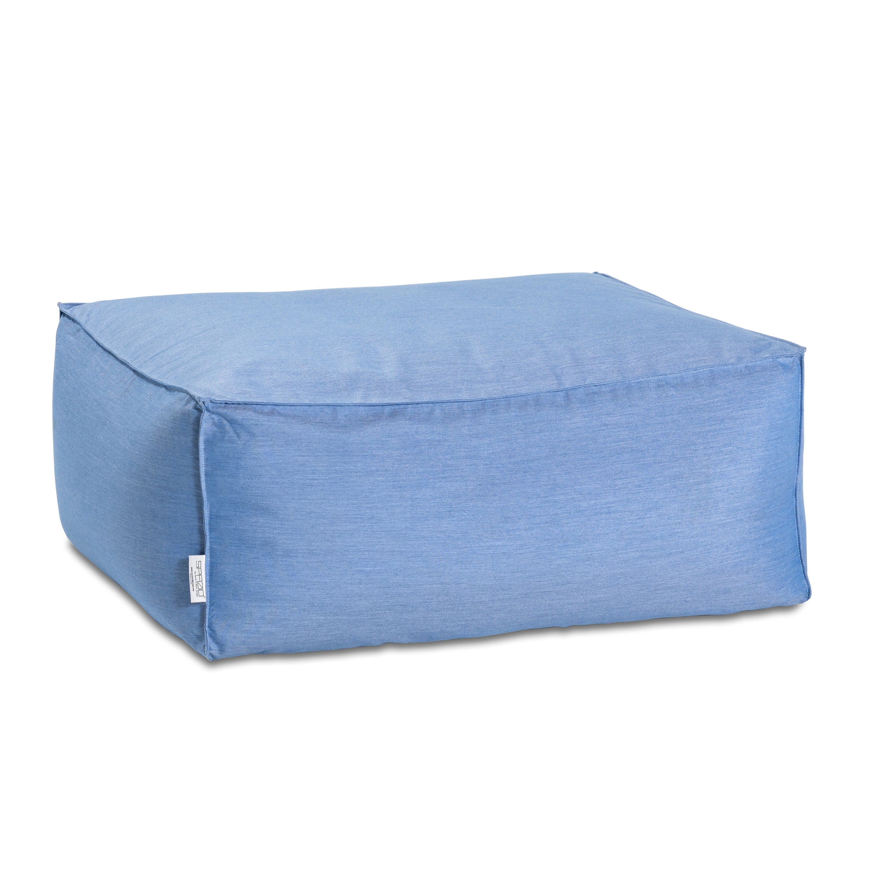 Baya Outdoor Ottoman - Sunbrella, Ocean Blue