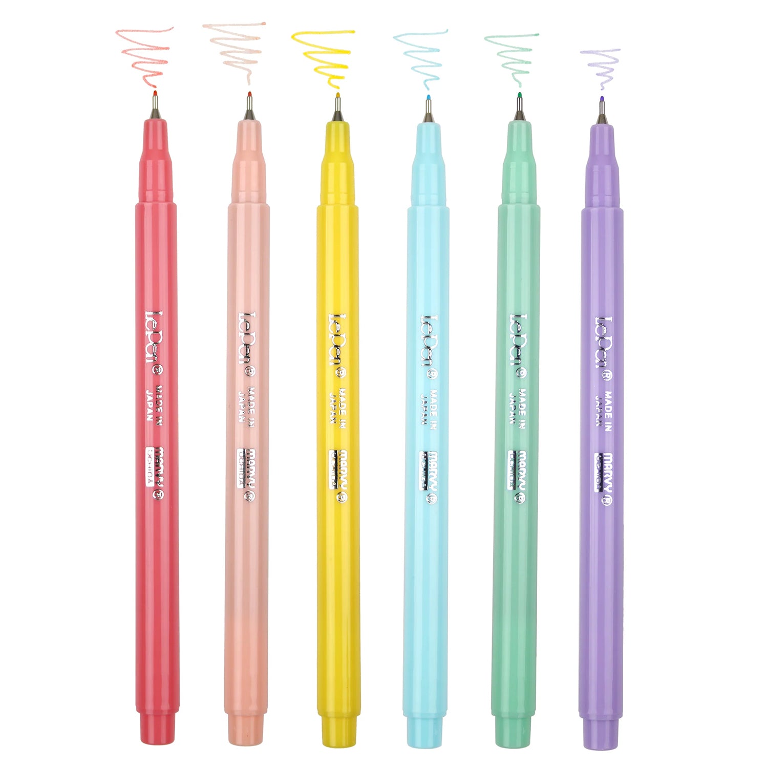 LePen® Micro-Fine Point Pen, Pastel, 6 Colors