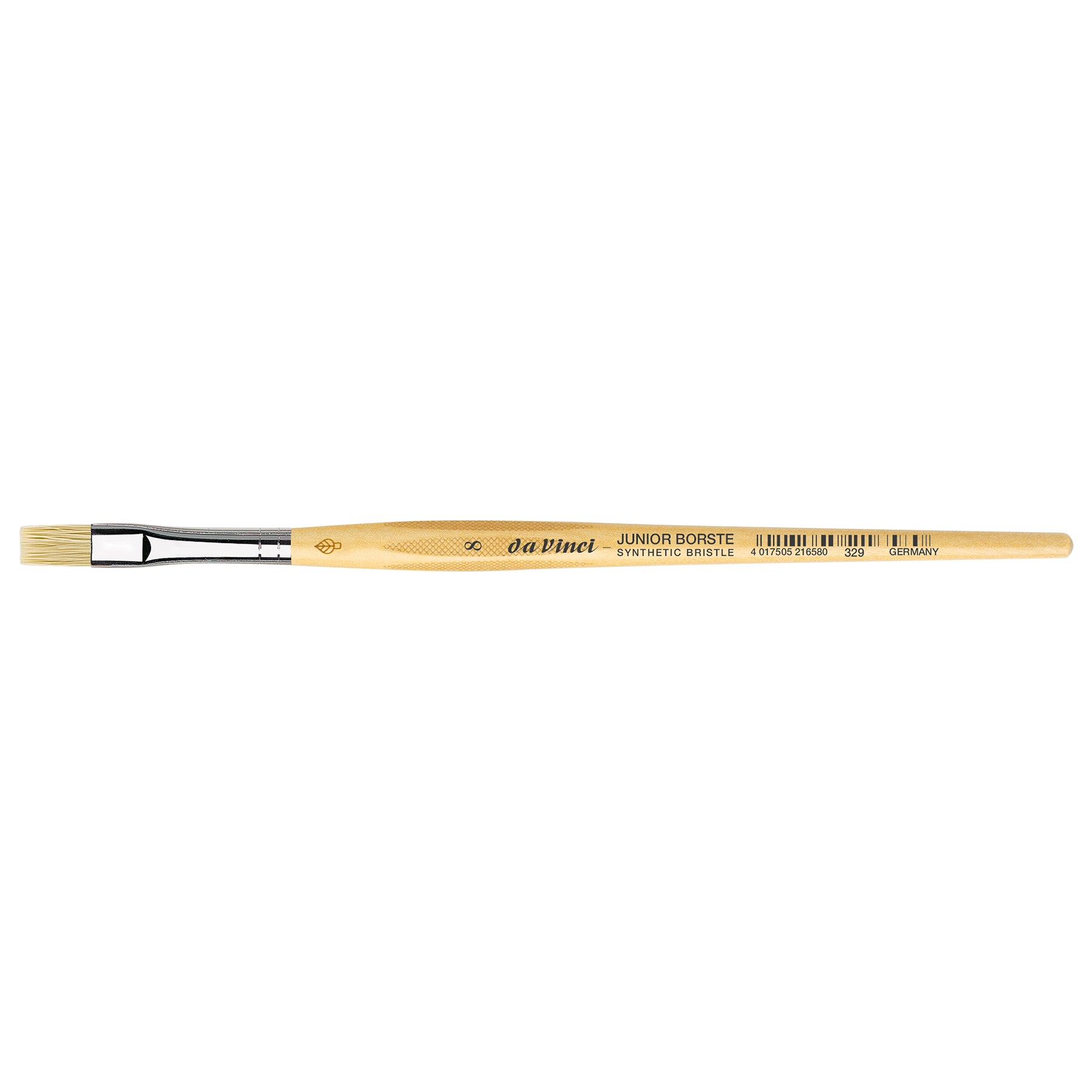 JUNIOR BORSTE Synthetic Student Brush, Synthetic, Tempera, Flat, Series 329, Size 8