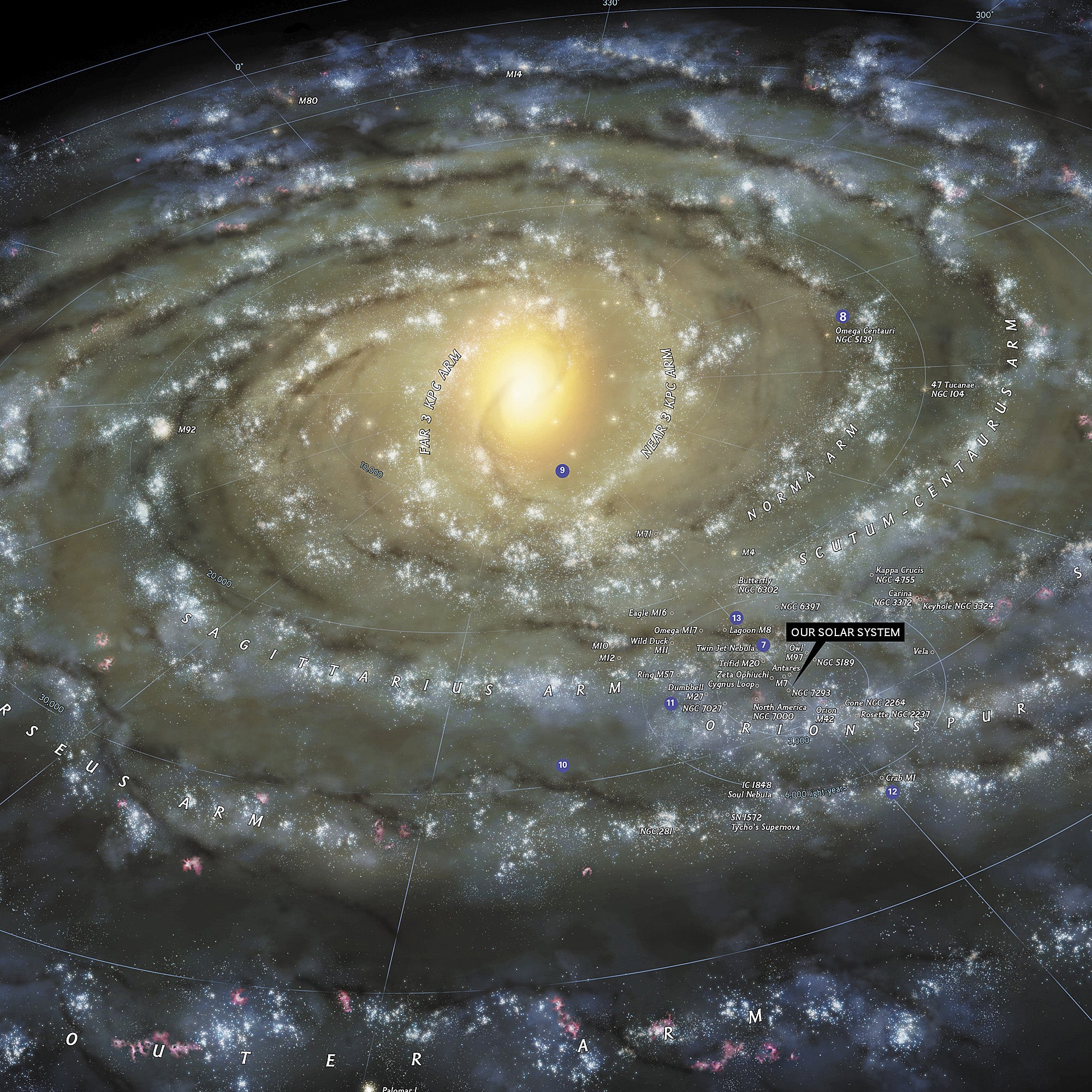 The Milky Way Map, Laminated, 31.25" x 20.25"