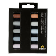 Soft Pastel Micro Sets, 10 Half Sticks, Grey Tones