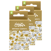 Metallic Gold & Silver Tissue & Card Birthday Confetti, 3 Packs