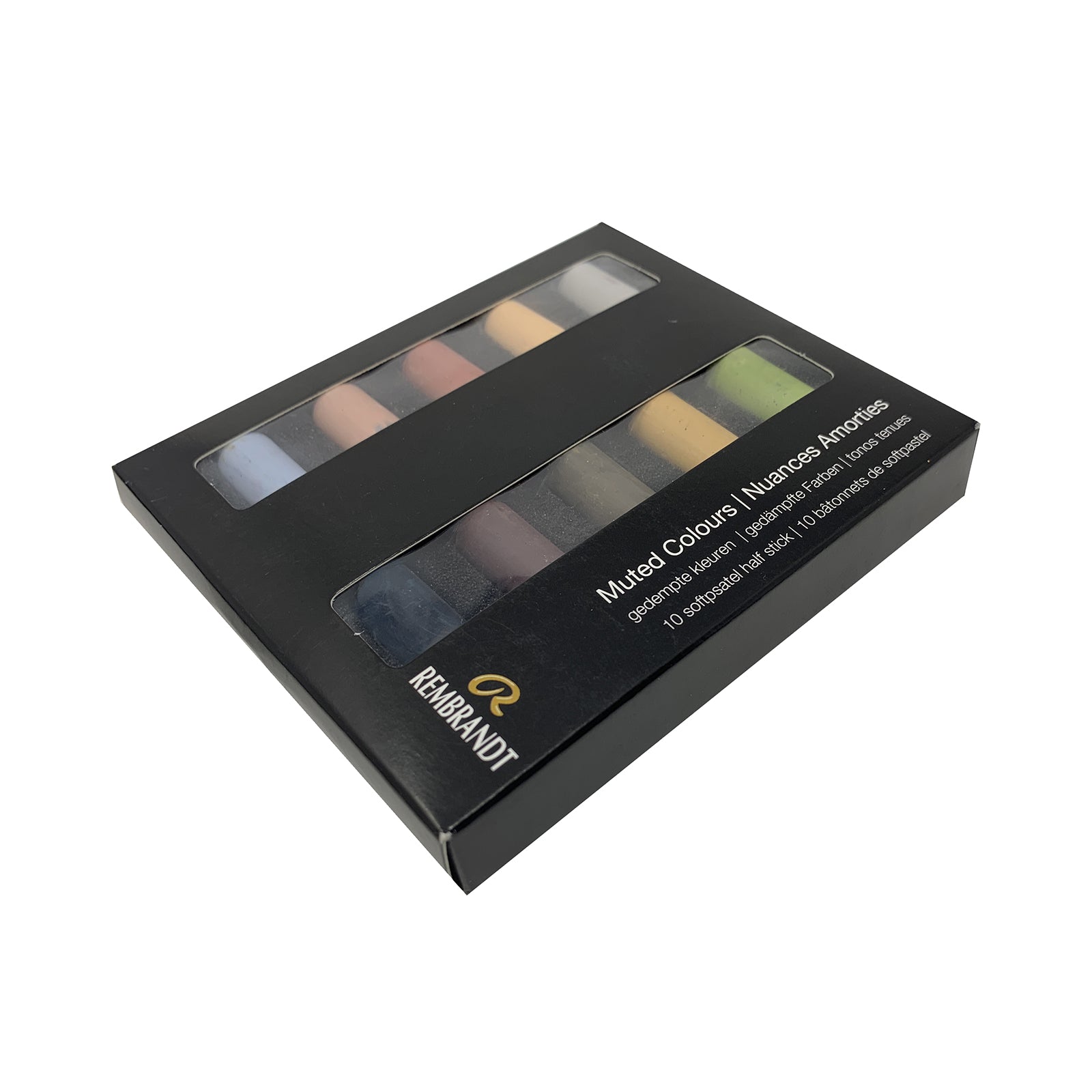 Soft Pastel Micro Sets, 10 Half Sticks, Muted colors