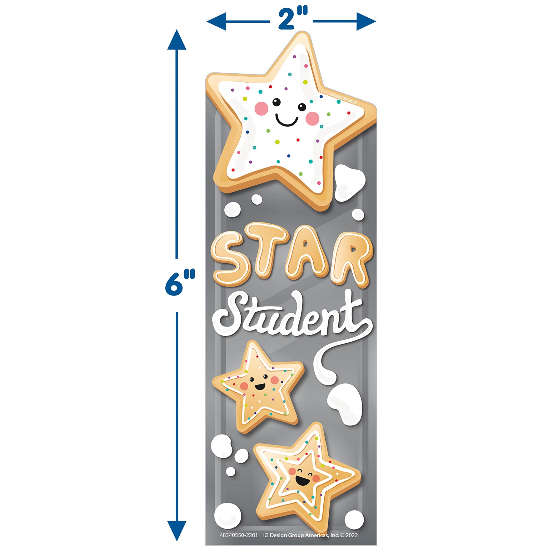 Star Cookies Sugar Cookie Scented Bookmarks, Pack of 24