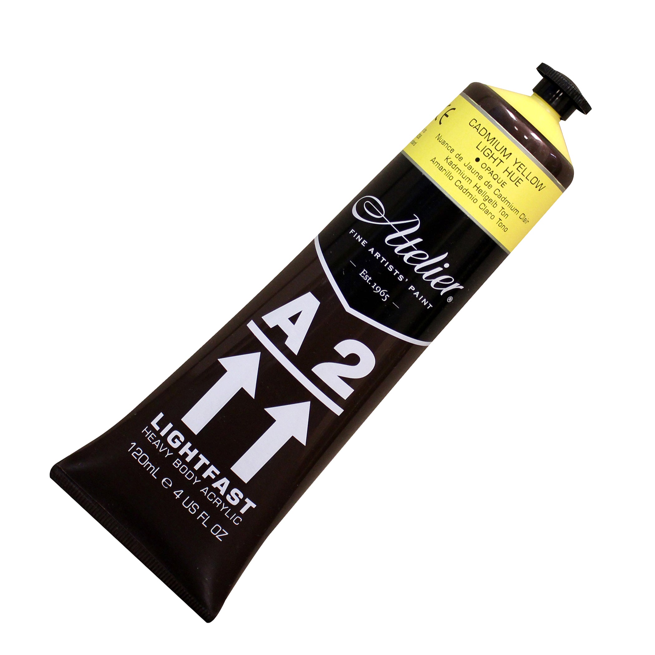 A2 Heavy Body Lightfast Artist Acrylic, 4 oz., Cadmium Yellow Light Hue