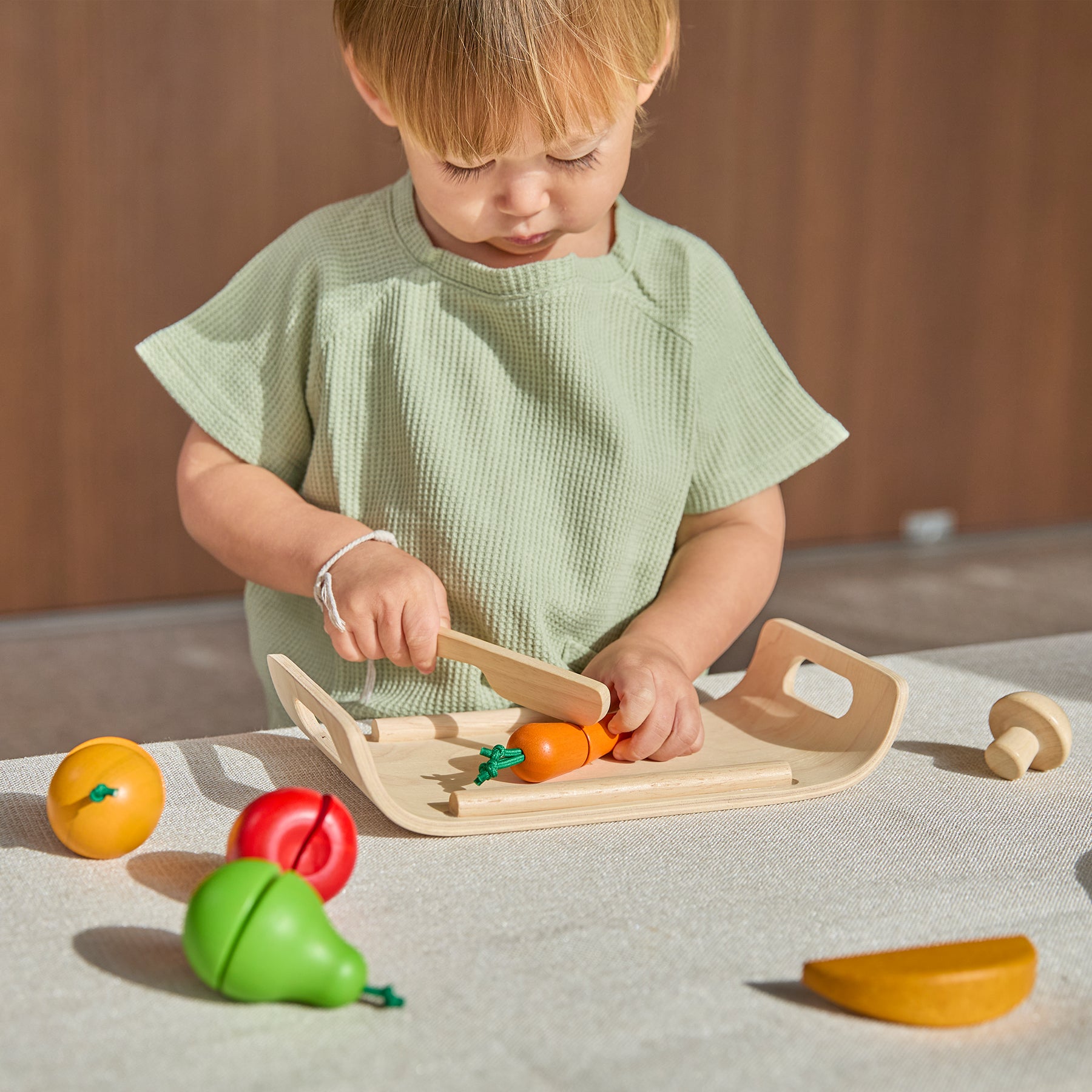 Wooden Pretend Play Fruit and Vegetable Food Set