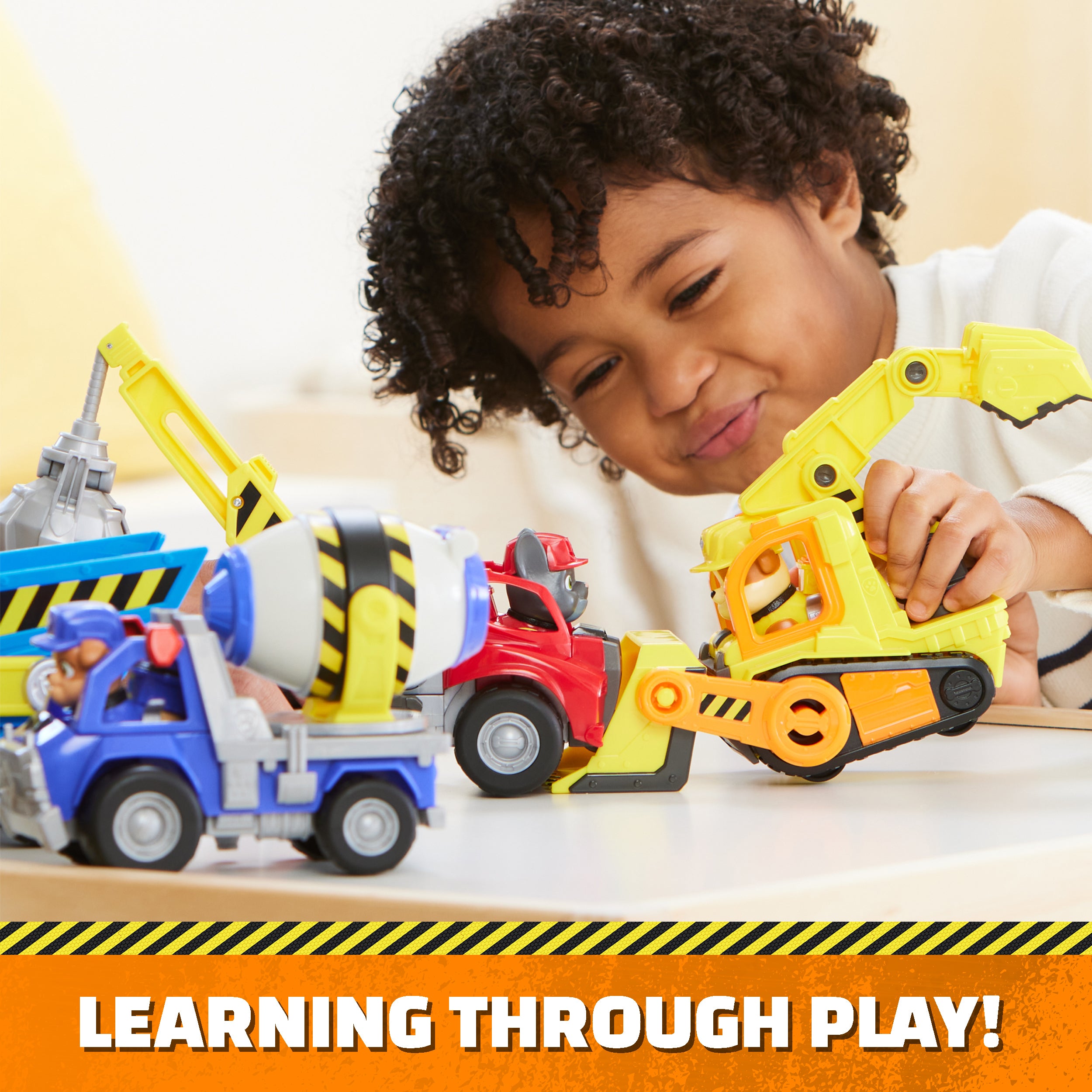 Rubble & Crew, Mix’s Cement Mixer Toy Truck with Action Figure and Movable Construction Toys, Kids Toys for Ages 3 and Up