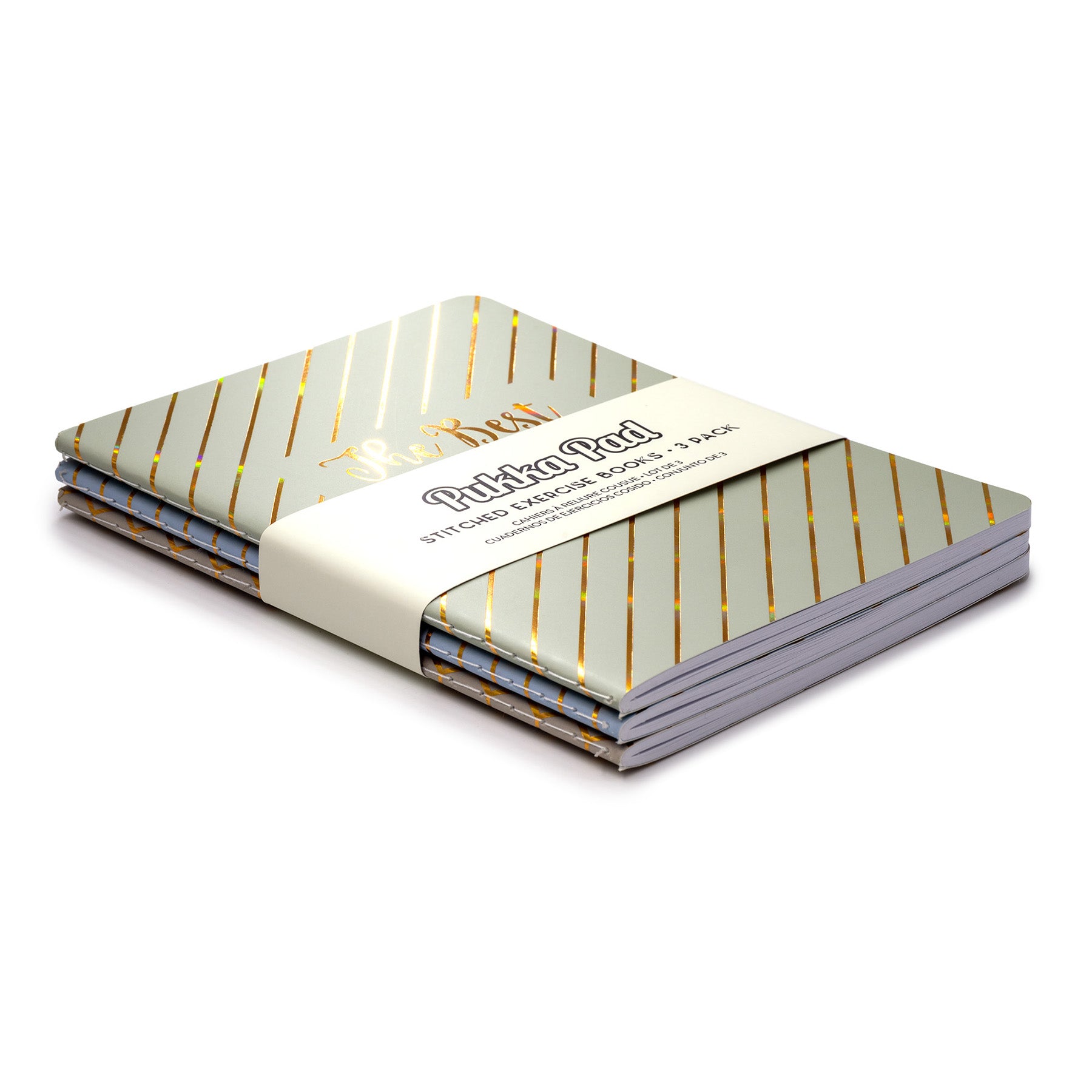Haze Exercise Books, 4.6" x 6.8", Assorted Colors, Pack of 3