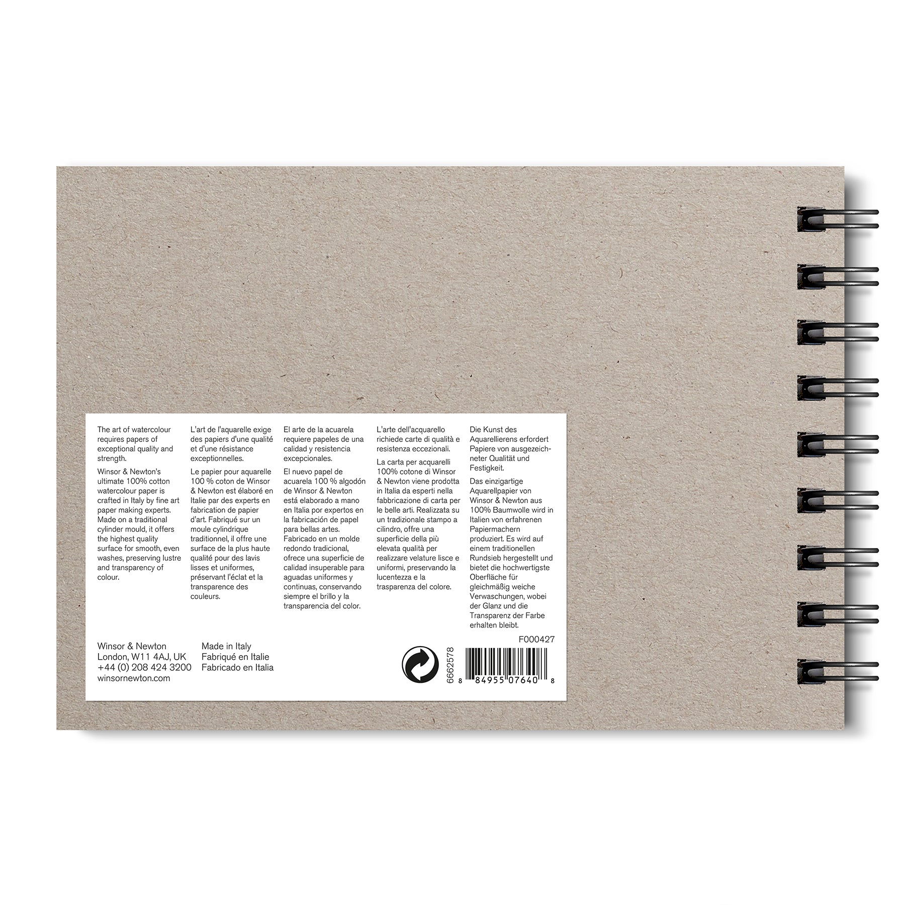 W&N Professional Watercolour Pad (Wired) 140lb CP - 5x7" (15 sheets)
