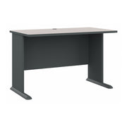 Bush Business Furniture Series A 48W Desk in Slate and White Spectrum - 47.52" Width x 26.81" Depth x 29.66" Height