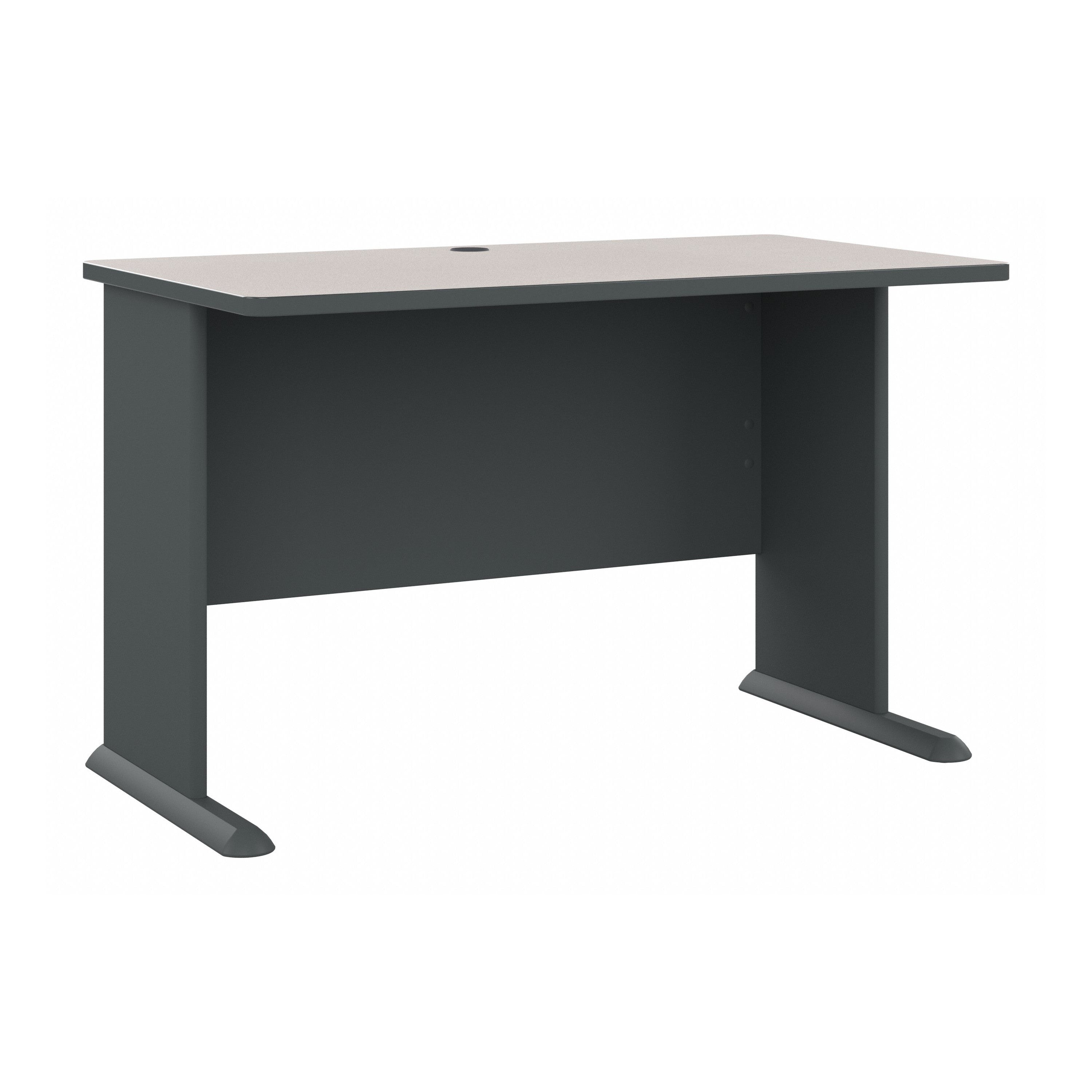 Bush Business Furniture Series A 48W Desk in Slate and White Spectrum - 47.52" Width x 26.81" Depth x 29.66" Height