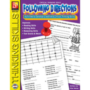 Critical Thinking Skills, Following Directions Activity Book