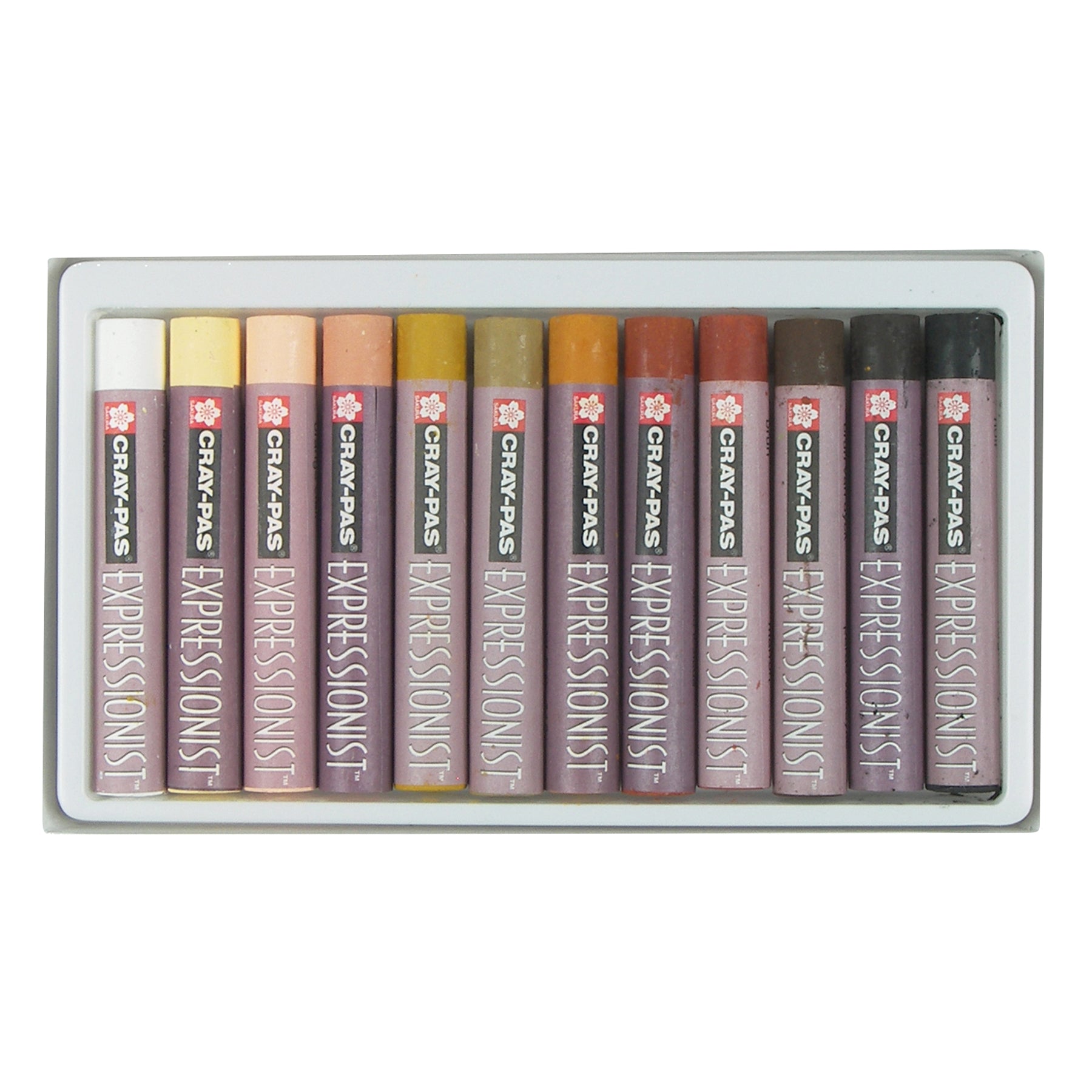 Cray-Pas Expressionist Oil Pastels, Skin Tone Assorted Colors, 12-Piece Set