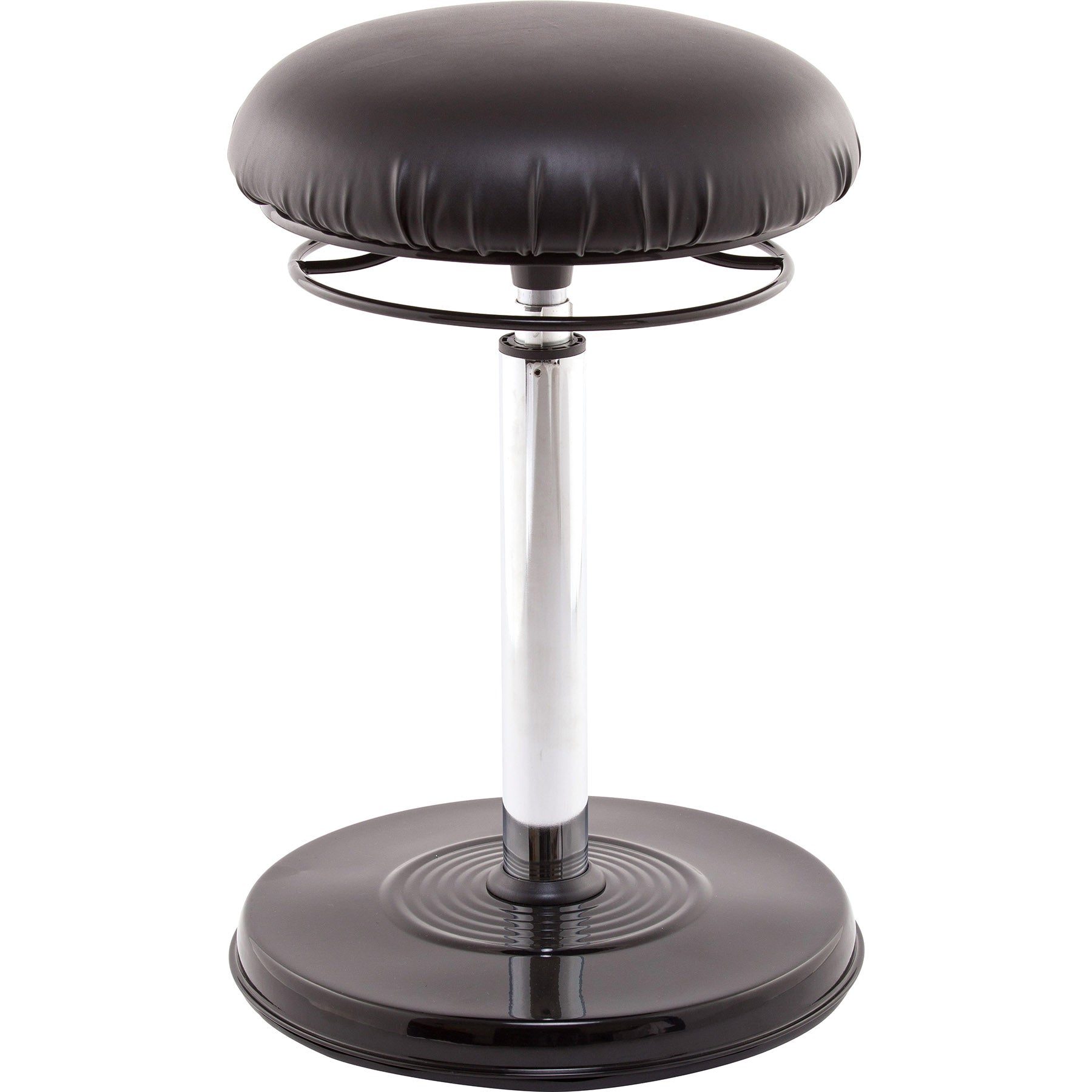 Kore Design™ Office PLUS Sit-Stand Adjustable Chair 21.5-32in, Leather-Like Black