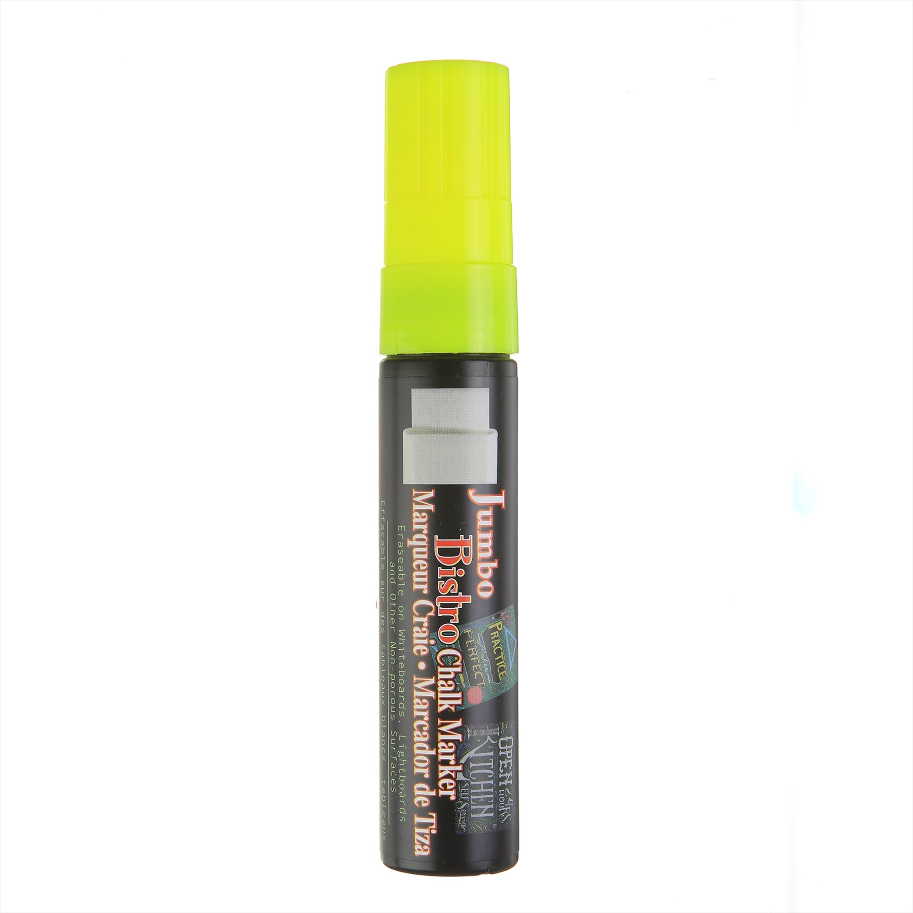 Jumbo Bistro Chalk Marker, 481F-S, Fluorescent Yellow