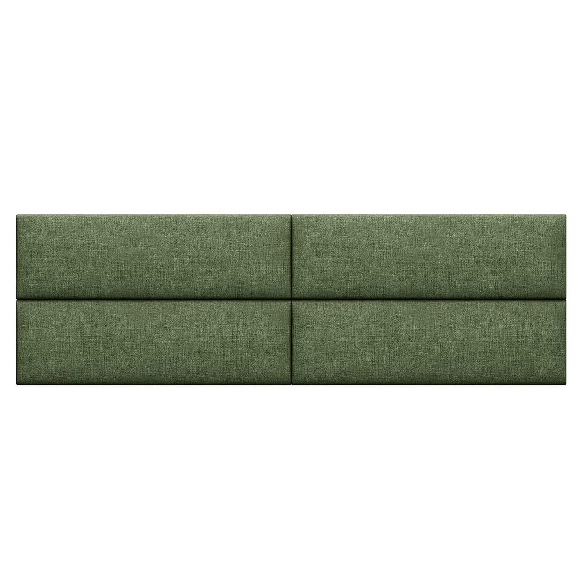 Jaxx Panelist Modern Padded Headboard – Set of 4 Wall Mounted Panels - King, Mouse Grey Microvelvet