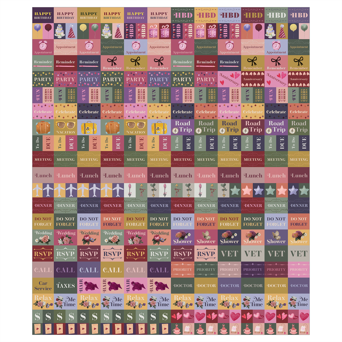 2027 BIG GRID FLORAL WALL CALENDAR