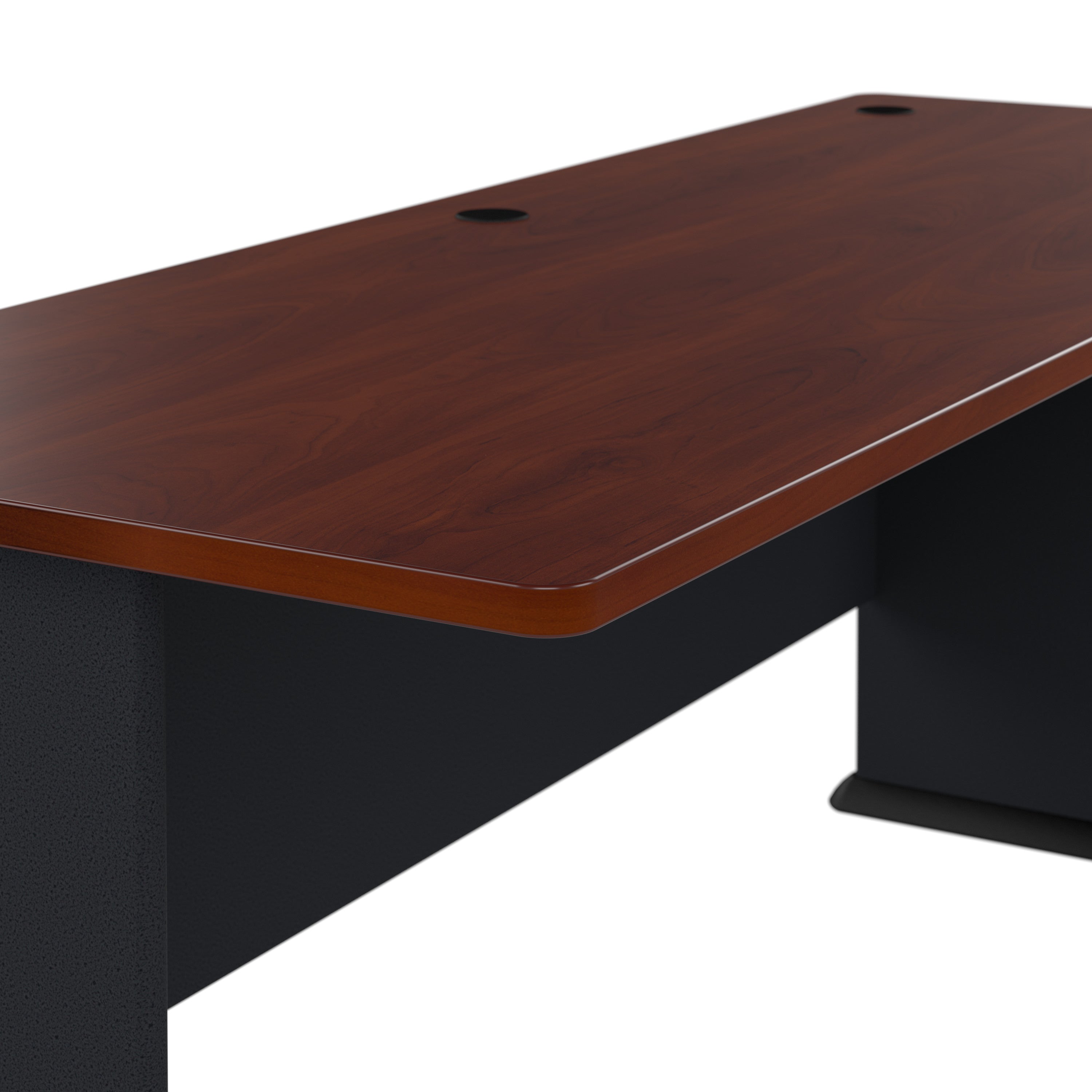 Bush Business Furniture Series A 72W Desk in Hansen Cherry and Galaxy - 71.54" Width x 26.81" Depth x 29.66" Height