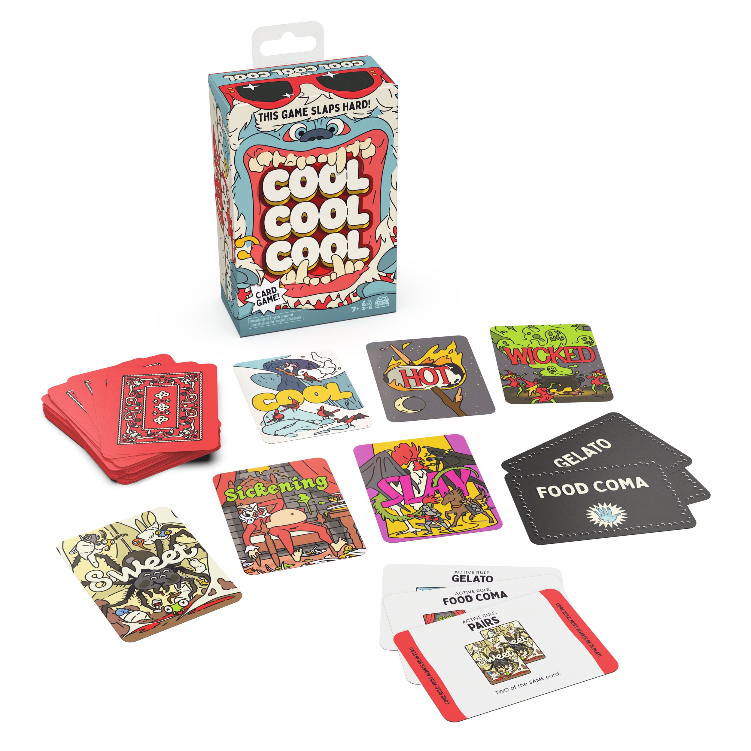 Spin Master Games, Cool Cool Cool The Card Game: A Fast-Paced Sick Card Slapping Battle, Fun Activity for Teens, Adults & Family Game Night, 2-6 Players, for Ages 7 & Up