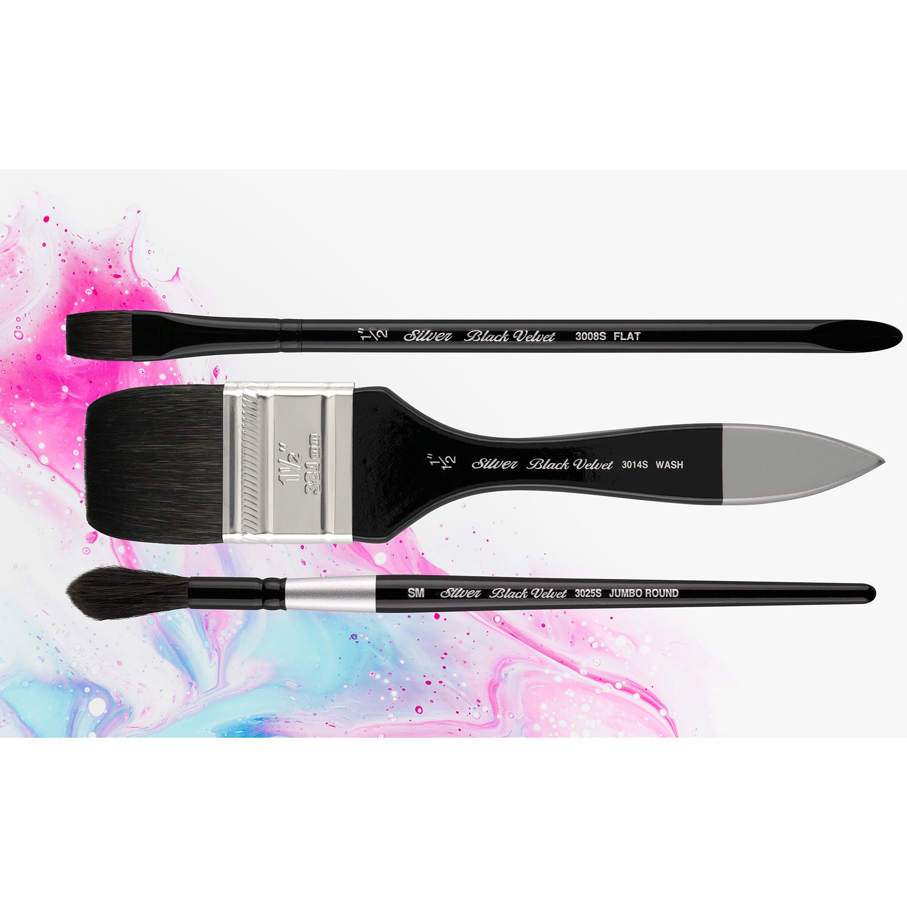 Black Velvet® 3-Piece BEST Plein Air W/C Brush Set