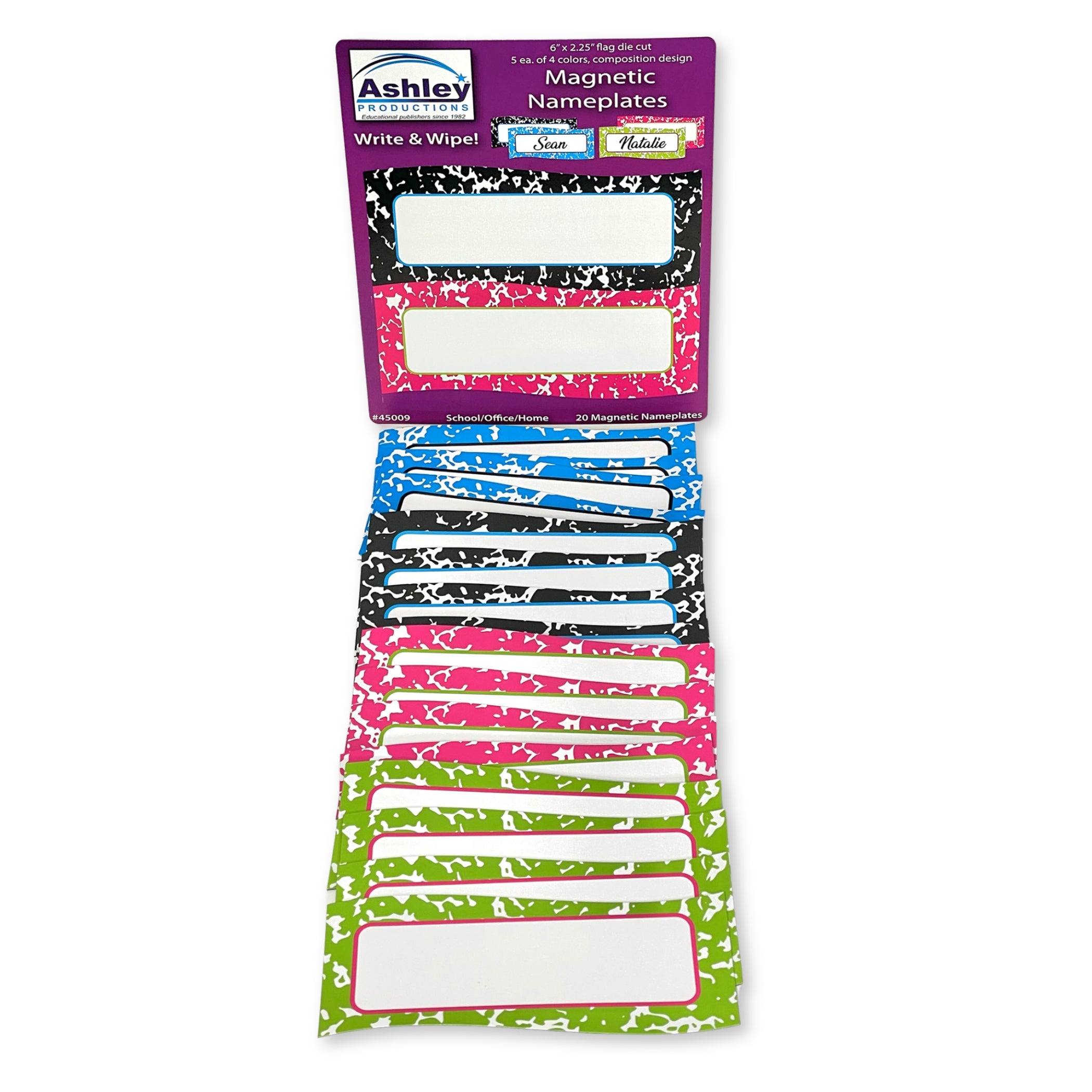 FLAG CUT MAGNETIC NAME PLATES 20CT