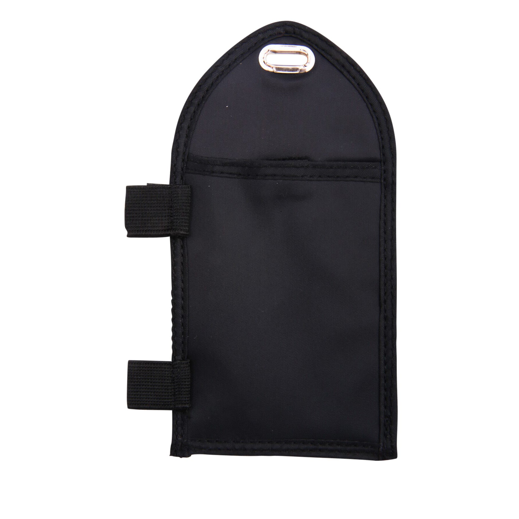 Pen Loop ID Neck Pouch Badge Holder, Vertical, Black