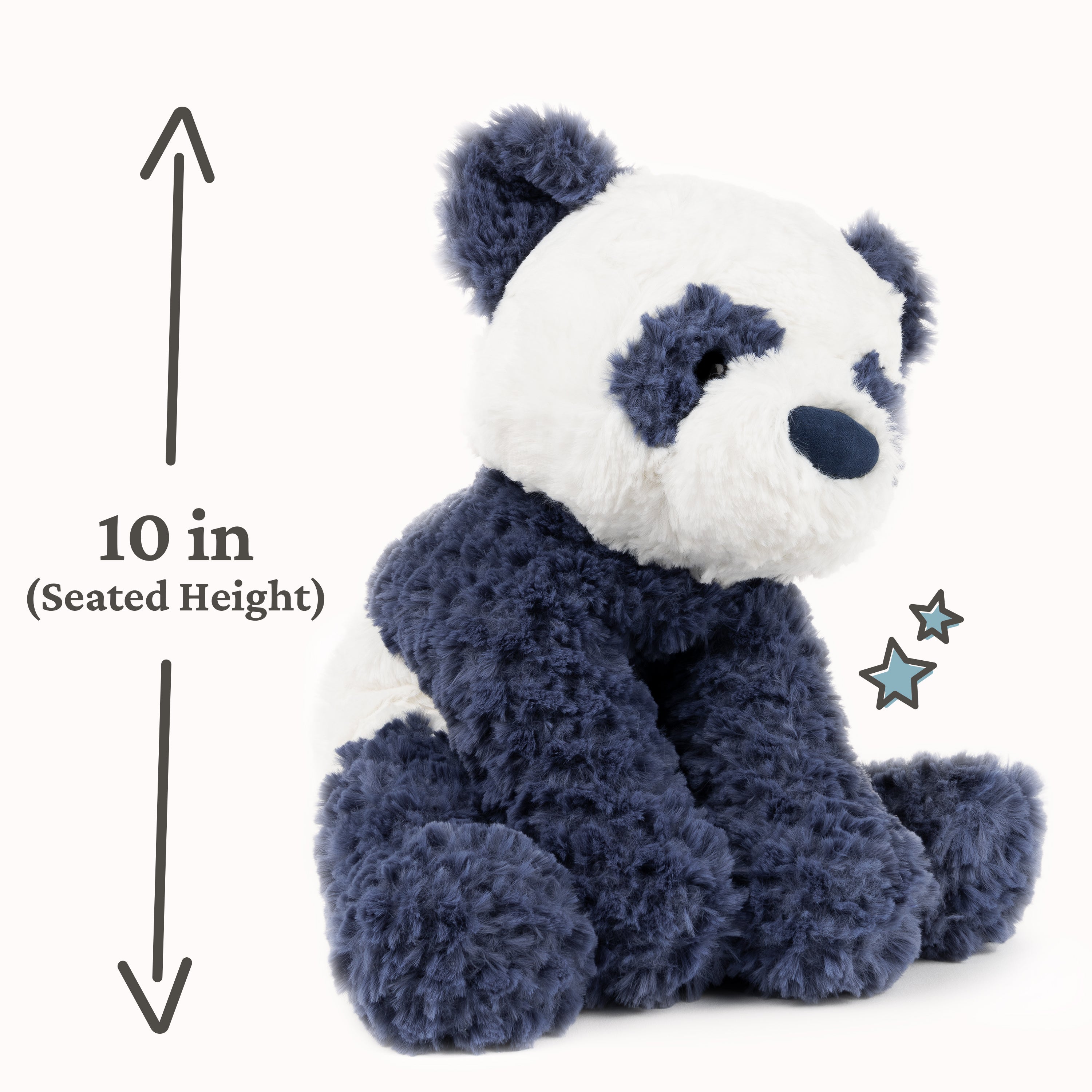 GUND Cozys Collection Panda, Panda Bear Stuffed Animal, Plush Toy for Ages 1 and Up, Navy Blue, 10”