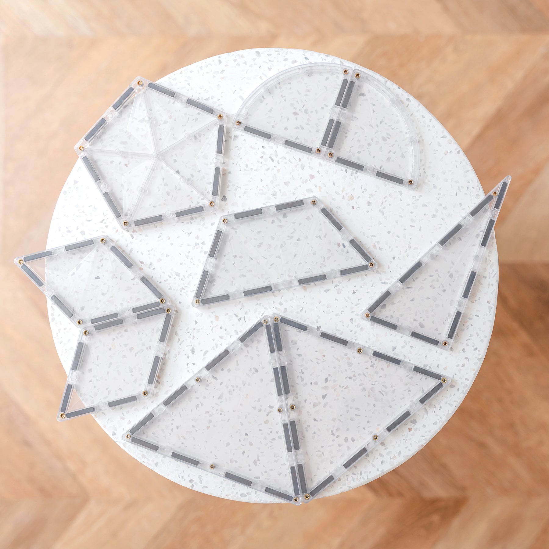 Magnetic Tiles Clear Shape Expansion Pack, 24 Pieces
