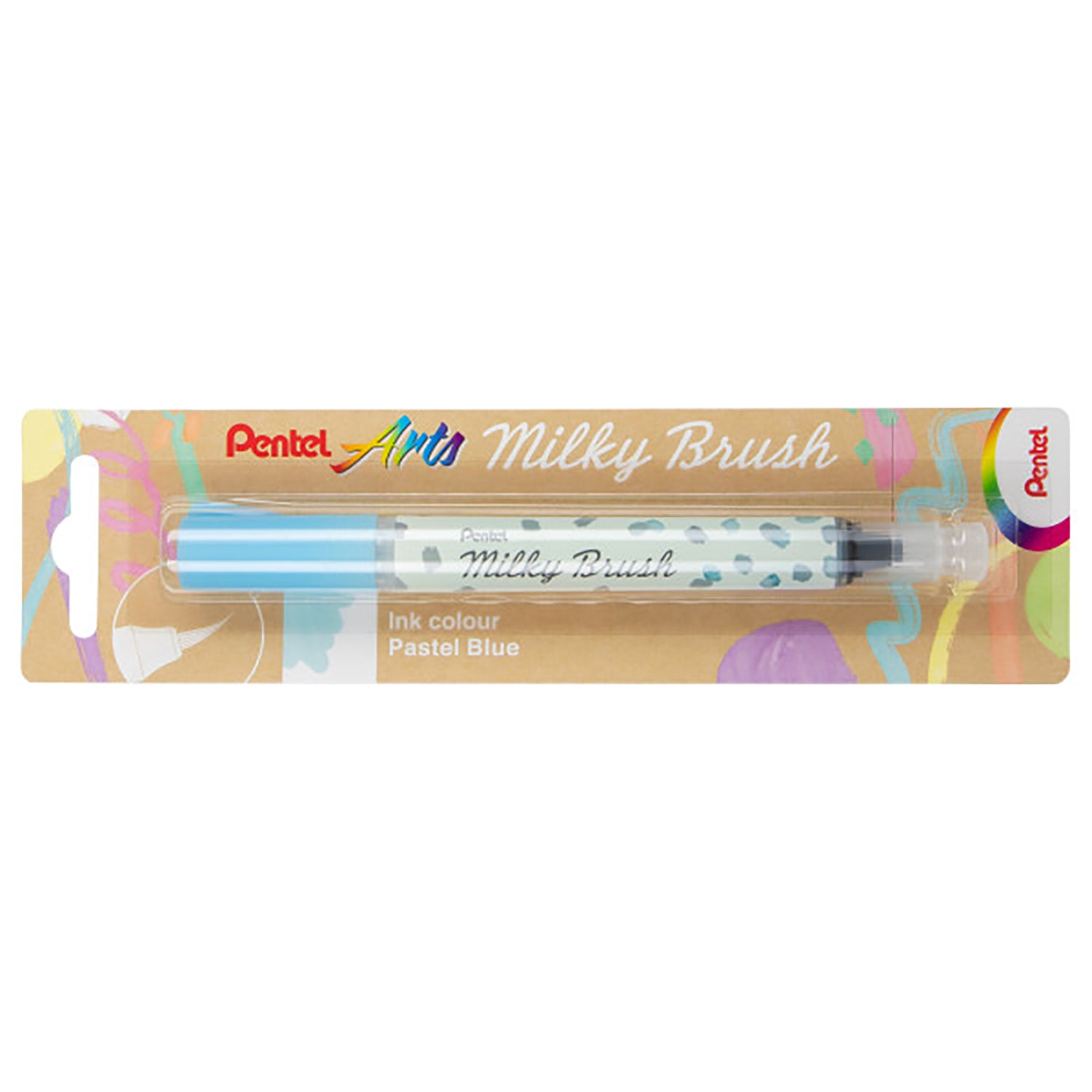 Milky Brush Pen, Pastel Blue Ink, 1-Pack