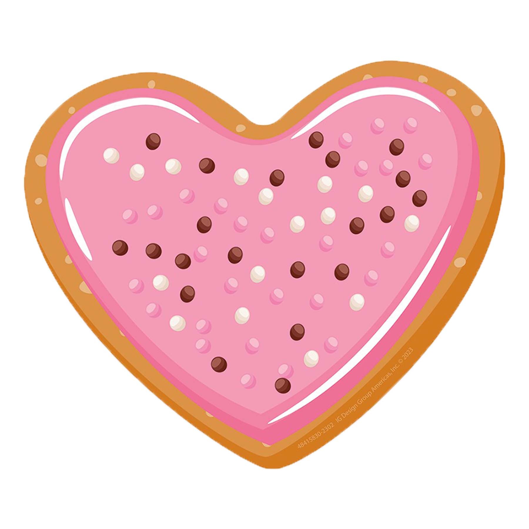 Heart Cookies Paper Cut-Outs, Pack of 36