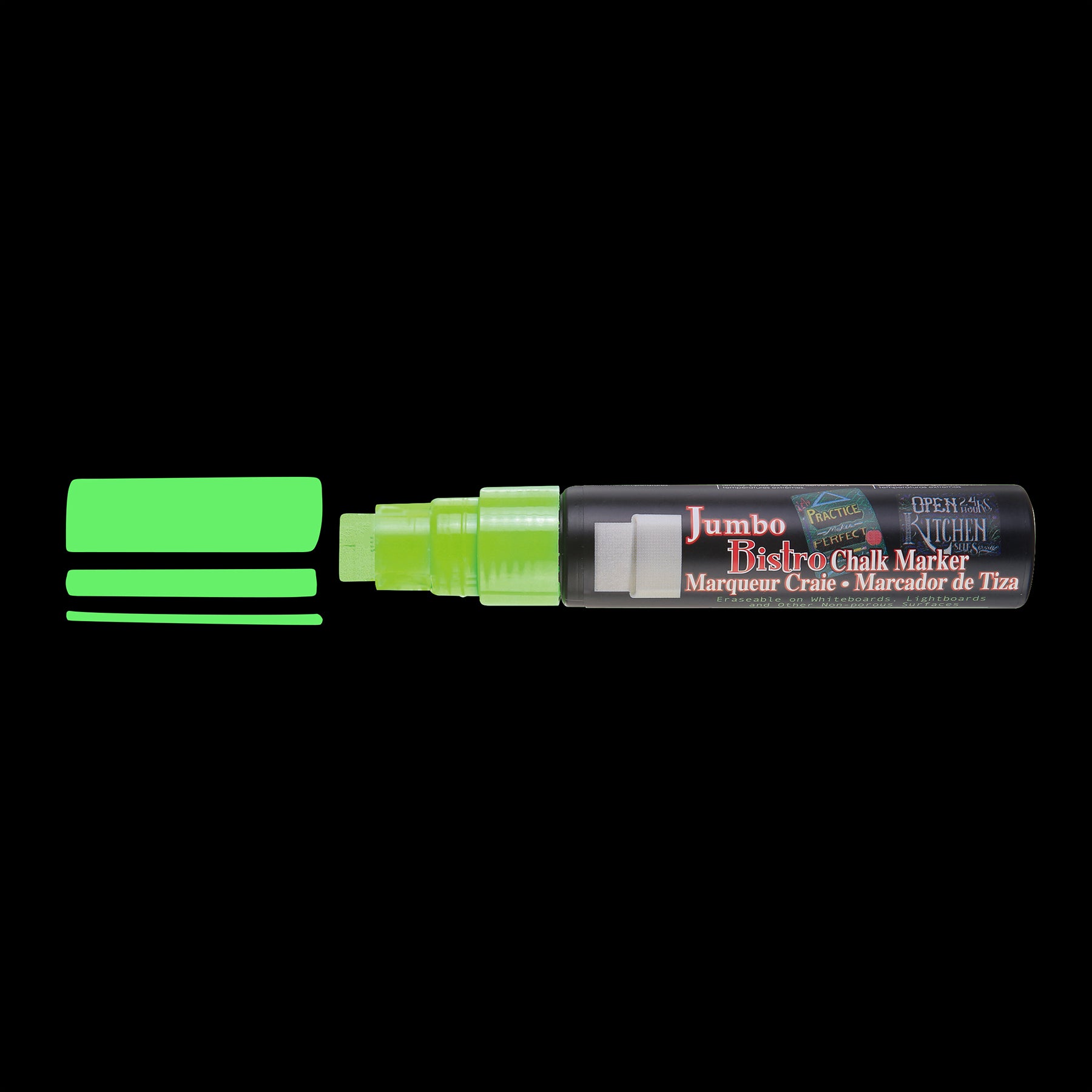 Jumbo Bistro Chalk Marker, 481F-S, Fluorescent Green