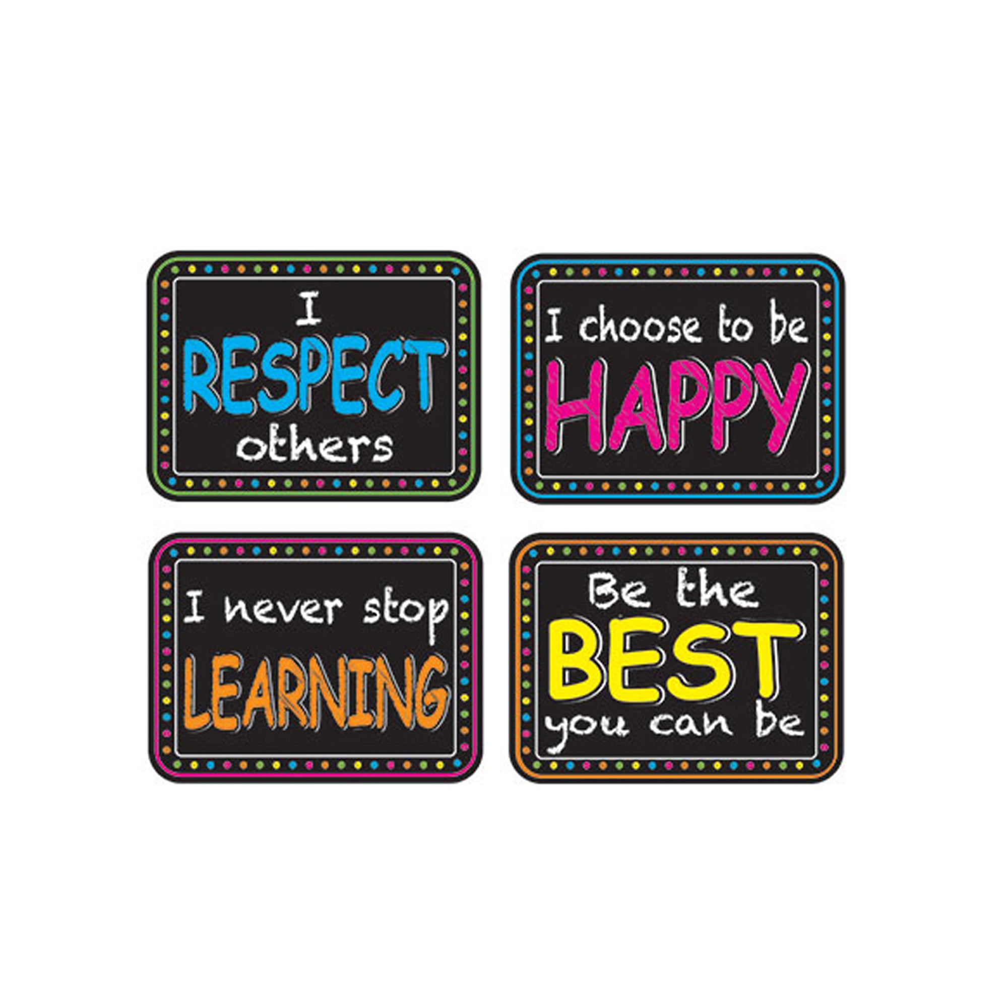 Non-Magnetic Mini Whiteboard Erasers, Character Building, Pack of 10