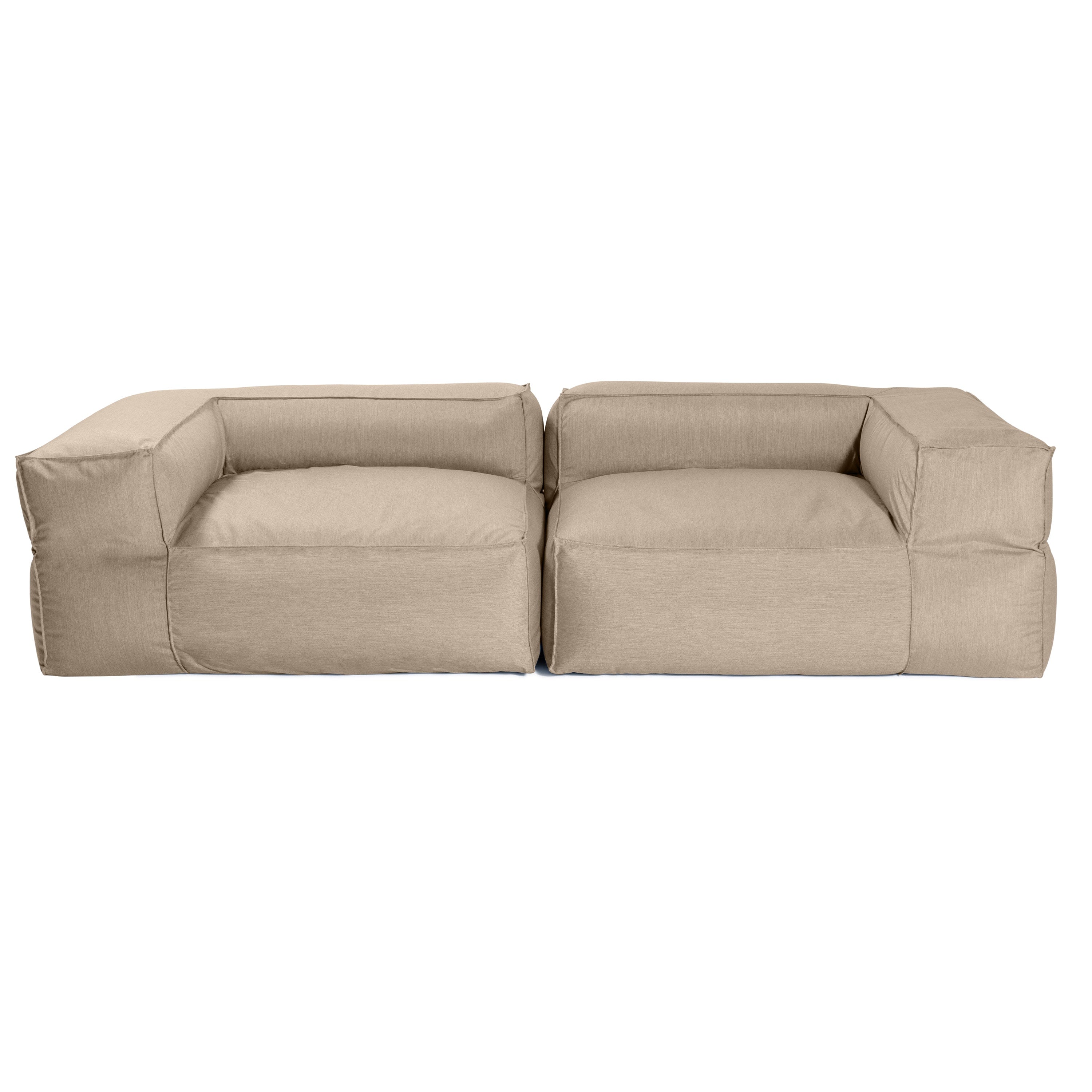 Baya Outdoor Modular Loveseat - Luxurious Soft Seating for Poolside or Hospitality, Ash