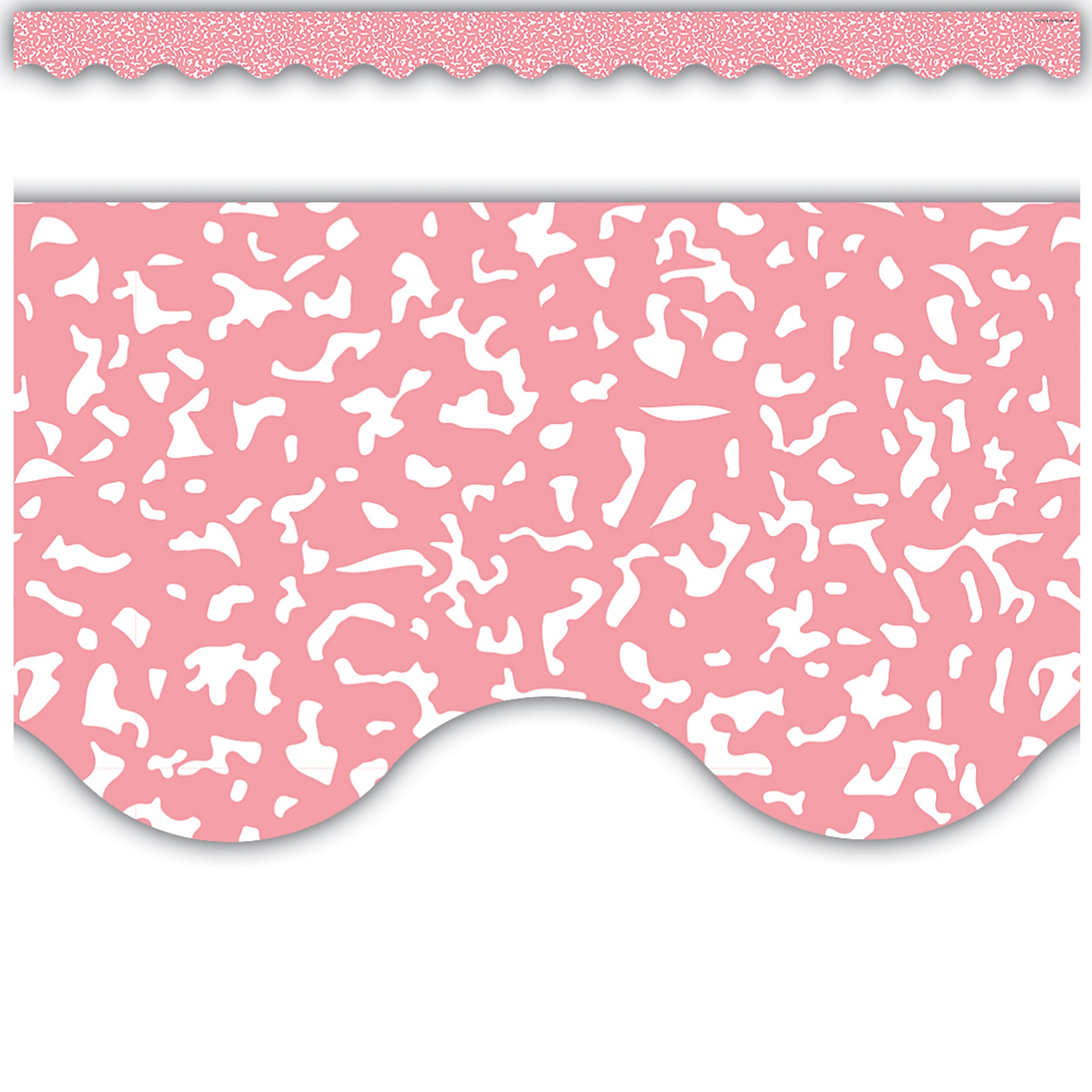 Composition Pink Scalloped Border Trim, 35 Feet