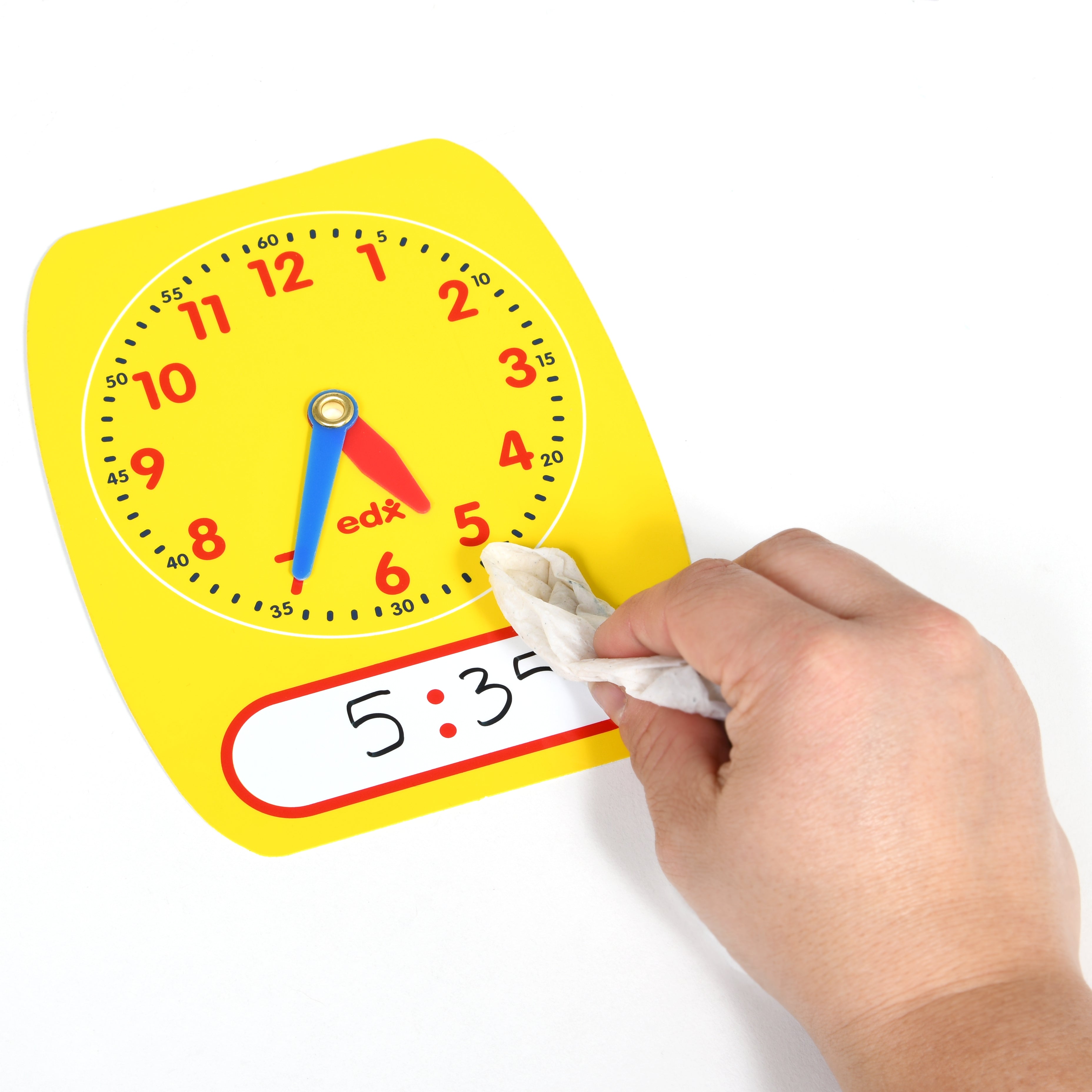 Write-On Wipe-Off Clock Dials