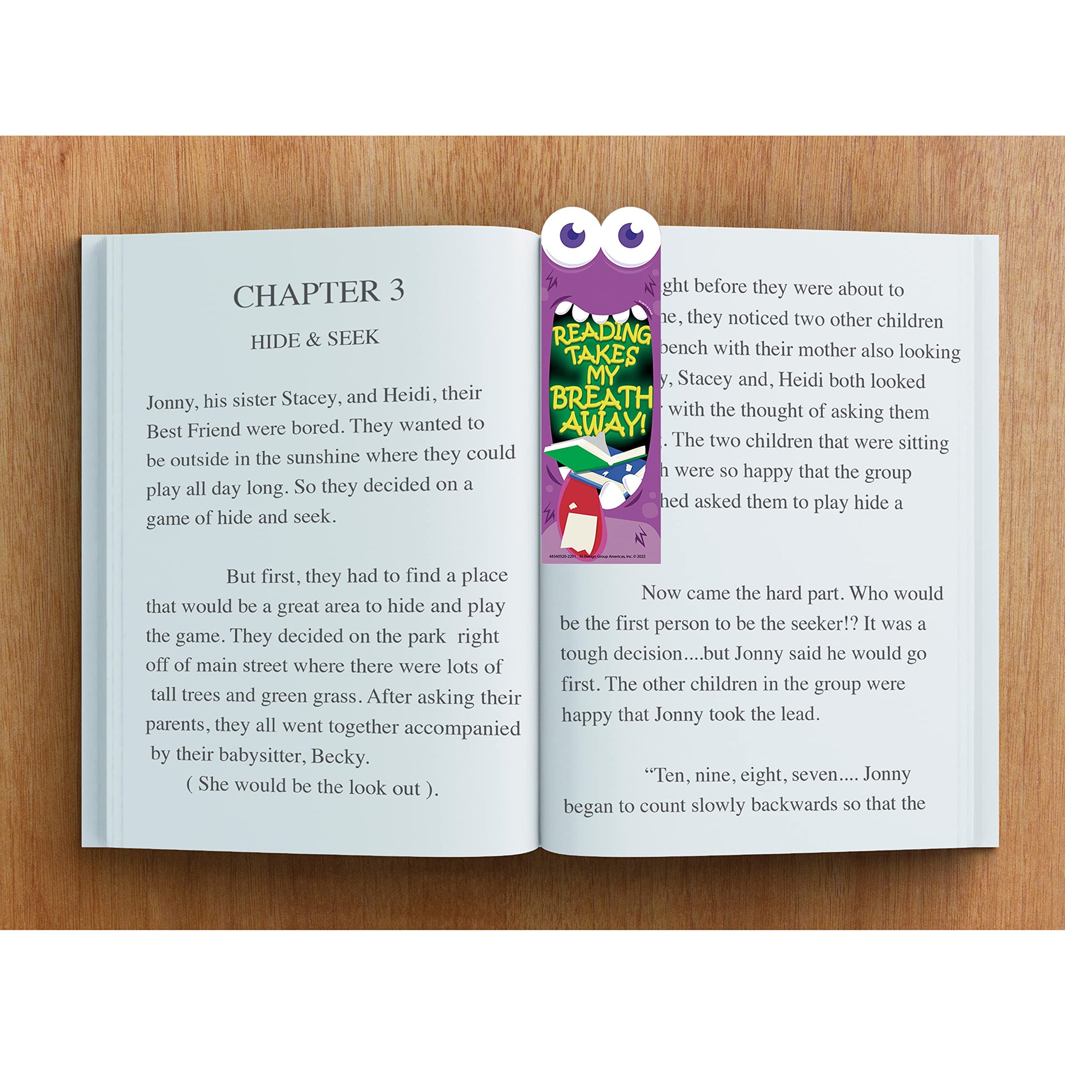 Reading Takes My Breath Away Monster Breath Scented Bookmarks, Pack of 24