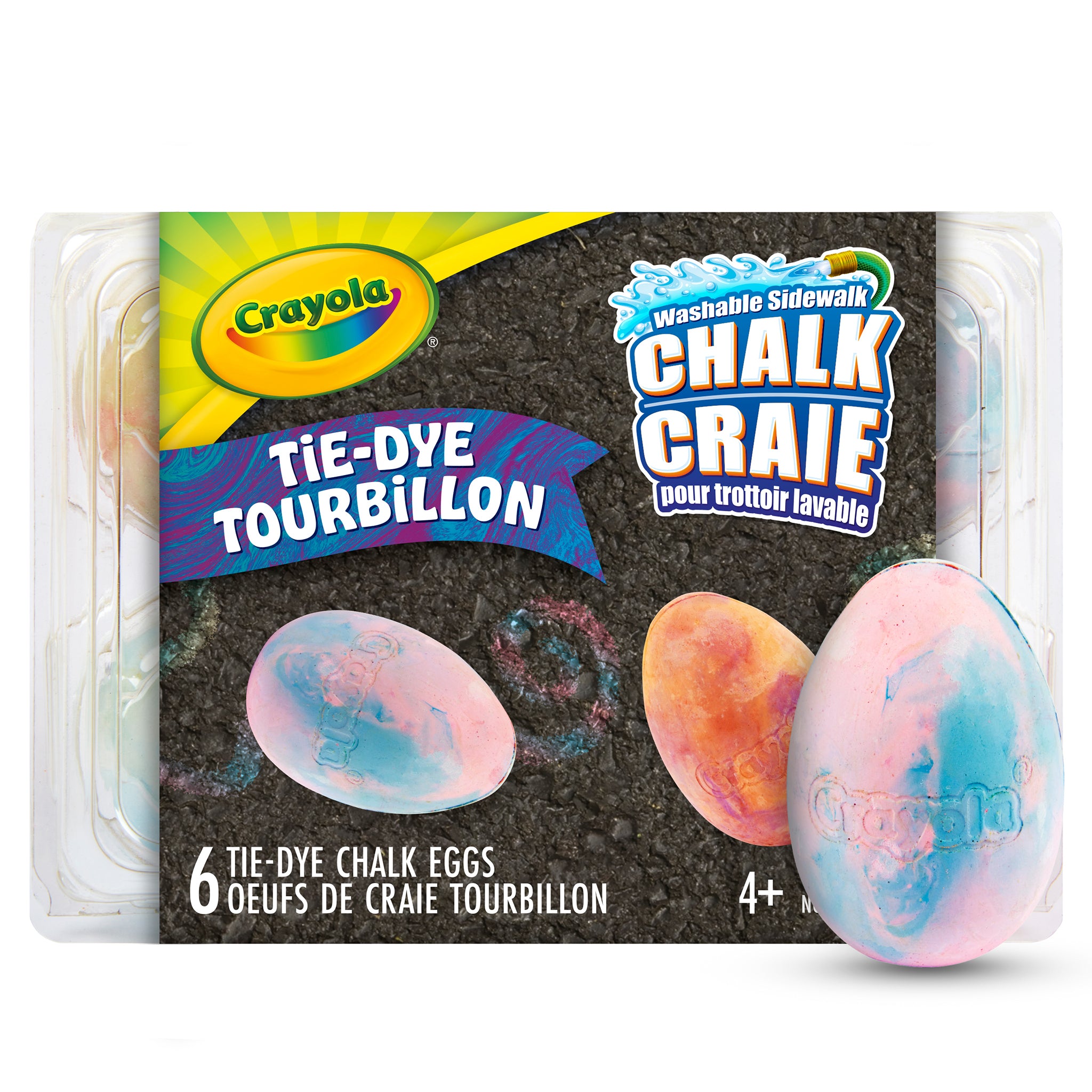 Tie Dye Egg Chalk, 6 Count