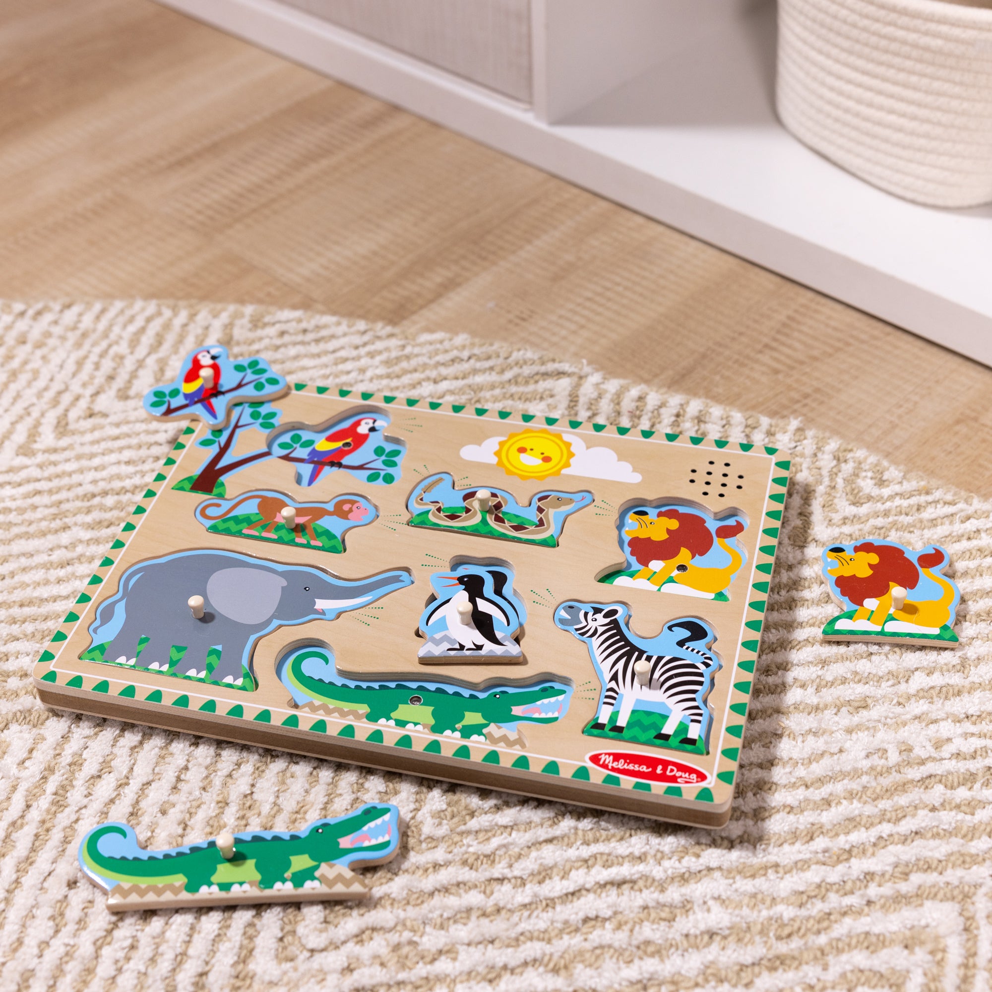 Zoo Animals Sound Puzzle, 8 Pieces