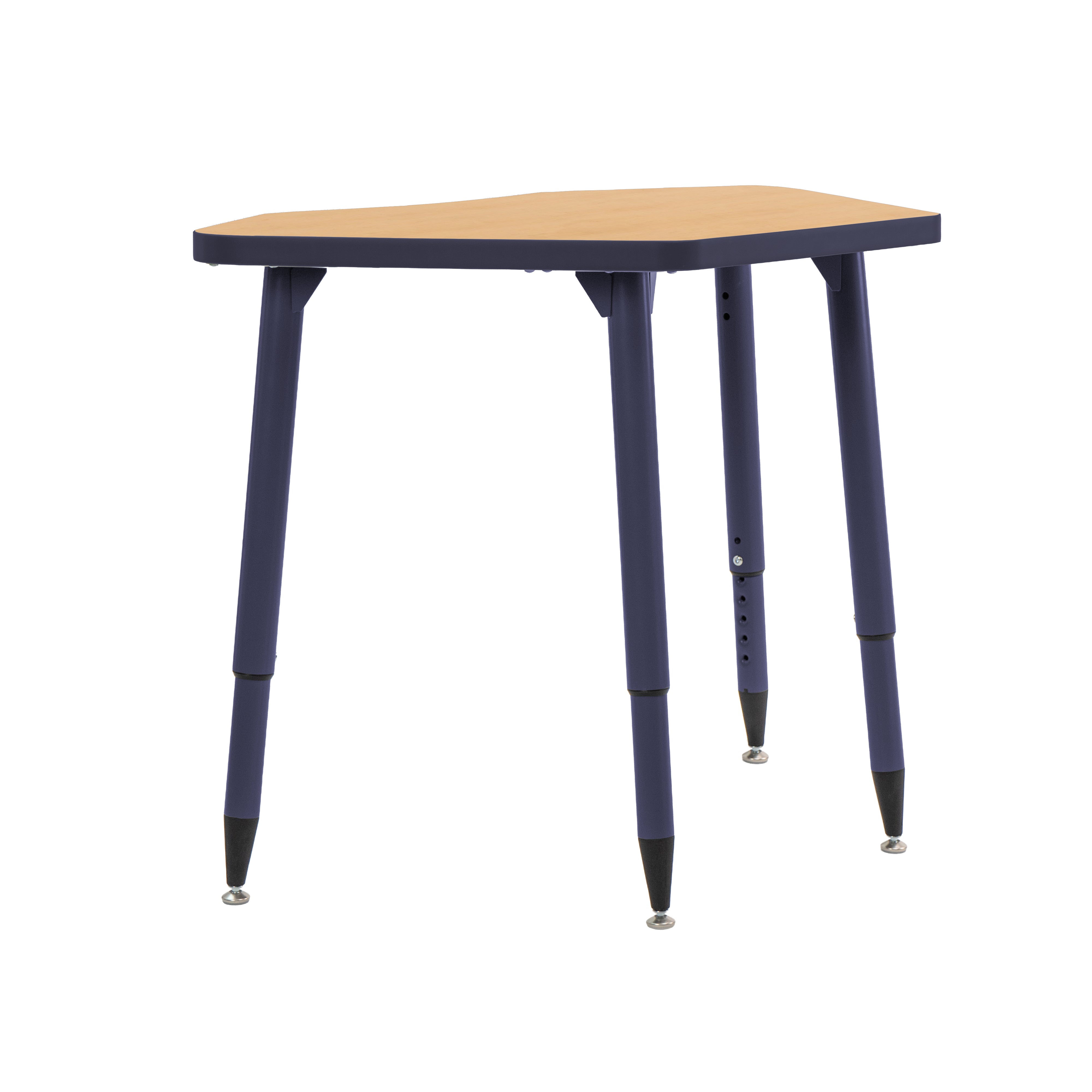 Adapte 24" x 36" Petal Thermofused Activity Table with Adjustable Tapered Legs - Maple/Navy