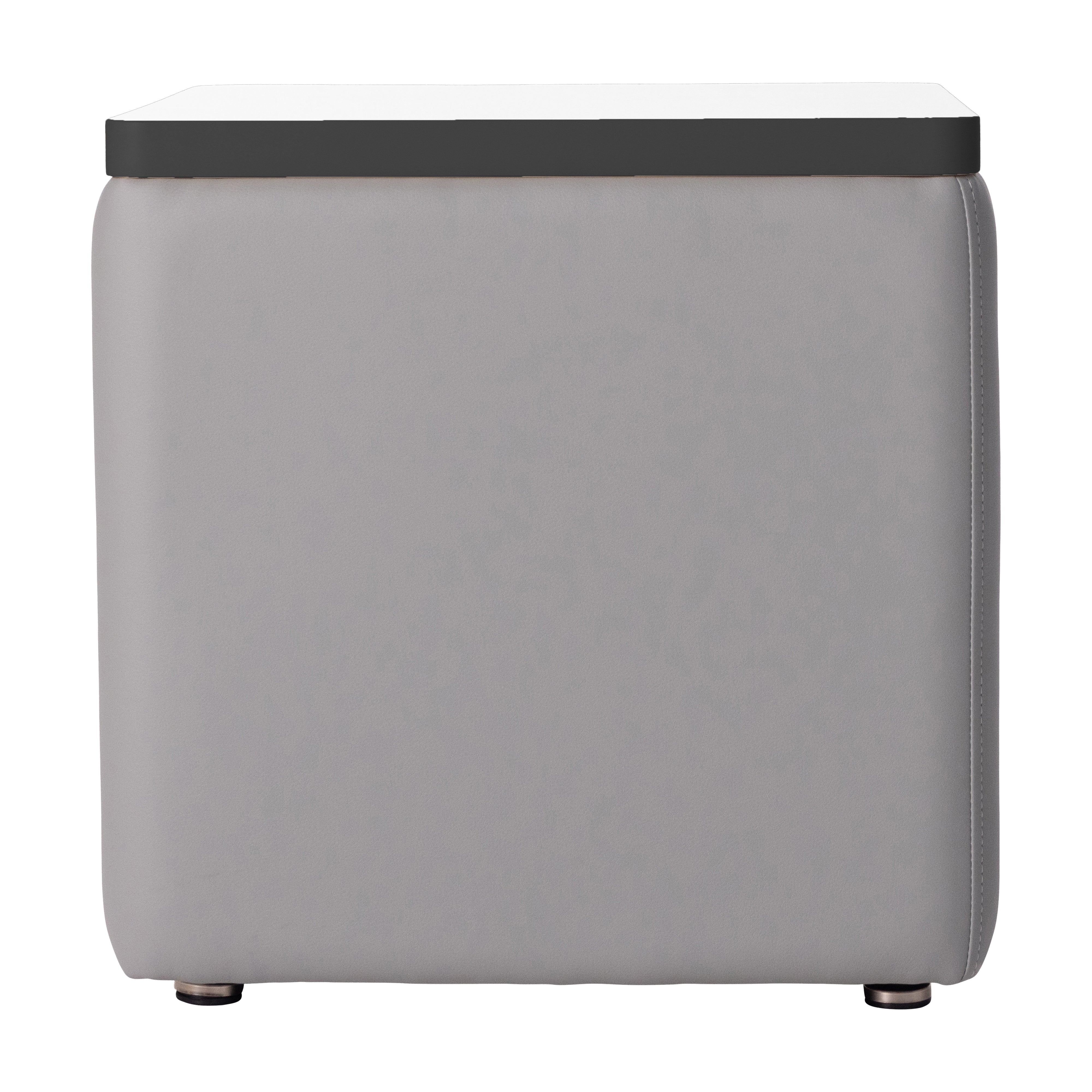 Pro Series Upholstered 18" x 18" Square Dry-Erase Ottoman Table 18" Height - Gray/Whiteboard