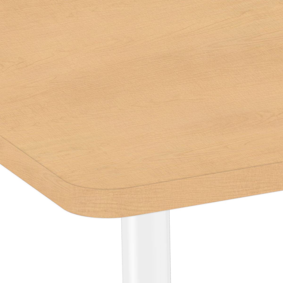 24" x 48" Rectangle Thermofused Activity Table with Adjustable Chunky Wood Legs - Maple Grain/White/Natural