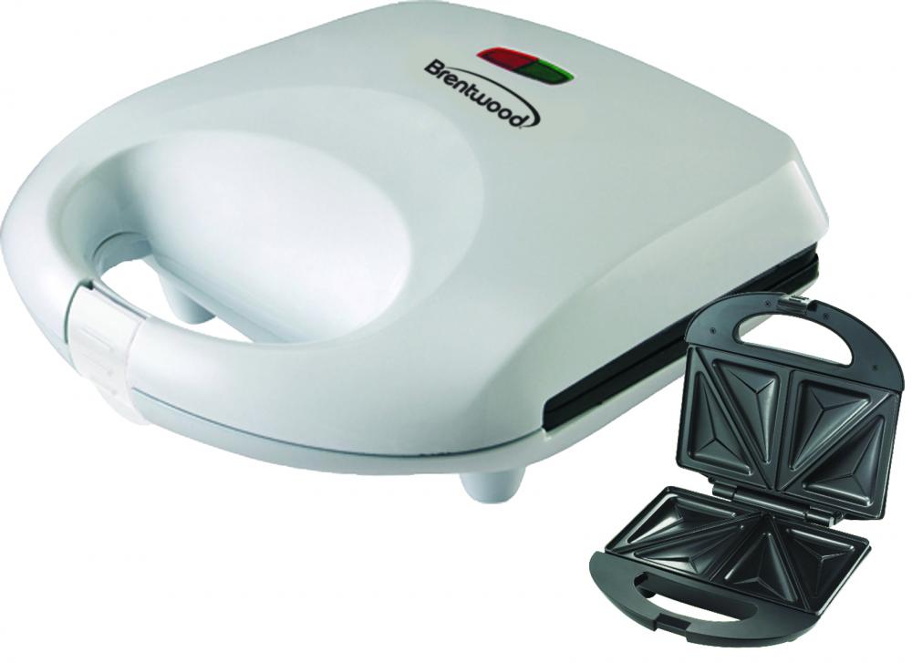 Brentwood TS-240W Non-Stick Compact Dual Sandwich Maker White