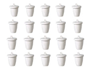 Crucible, Porcelain, High-Form, 15ml, with Lid, Pack of 20